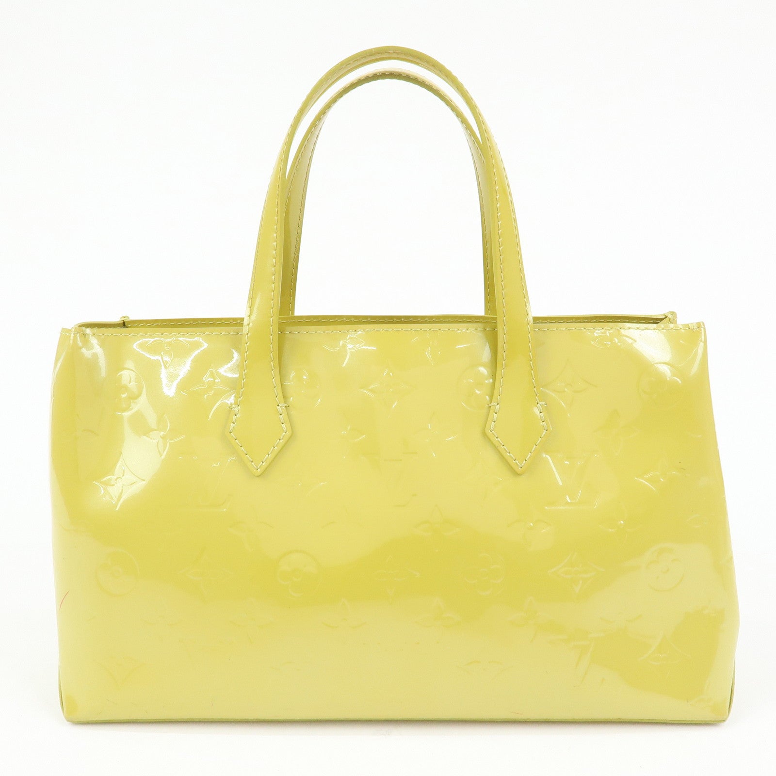 Louis Vuitton Monogram Vernis Wilshire PM Hand Bag Green M91643