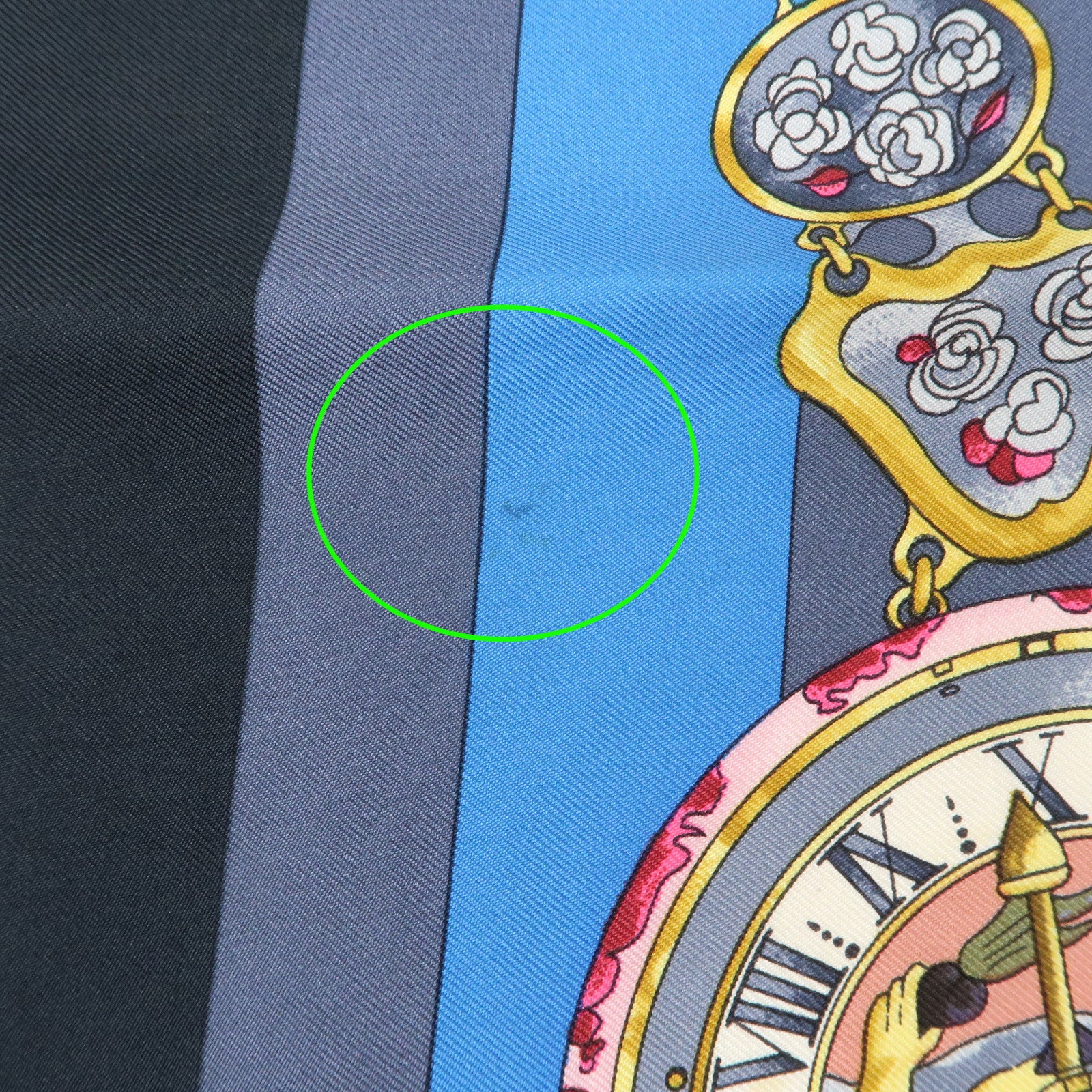 HERMES Carre90 Silk100% Parmi les fleurs je compte les heures Scarf