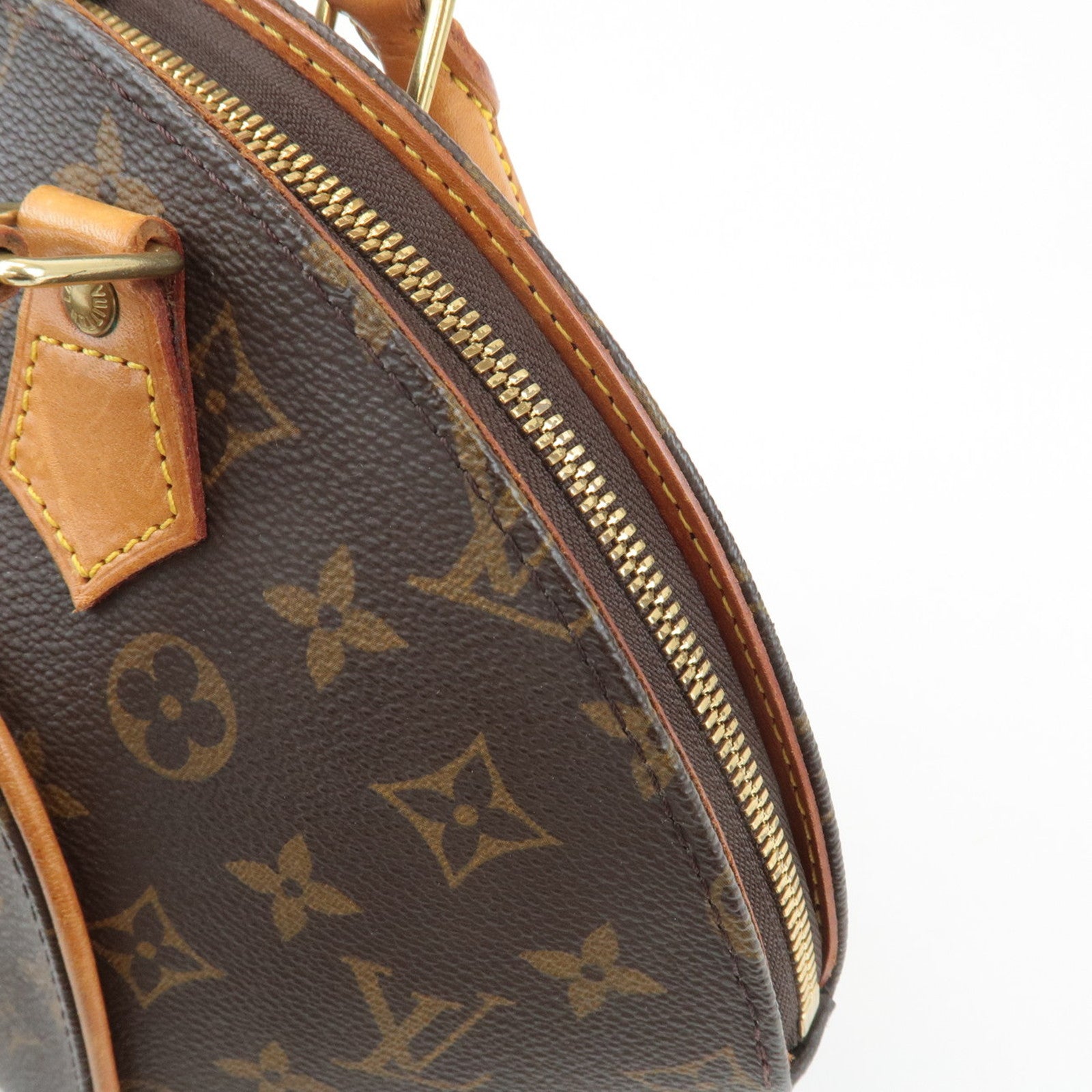 Louis Vuitton Monogram Ellipse PM Hand Bag Brown Gold HDW M51127