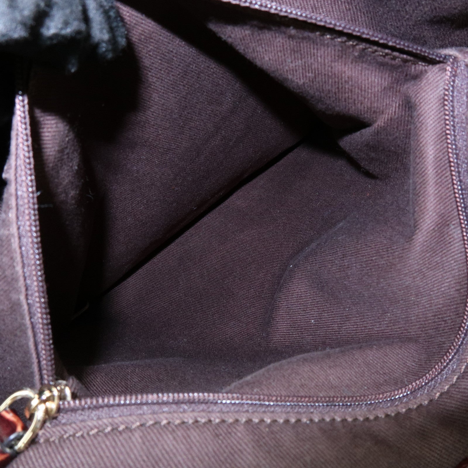 CELINE Macadam Bittersweet Canvas Embossed Leather Shoulder Bag