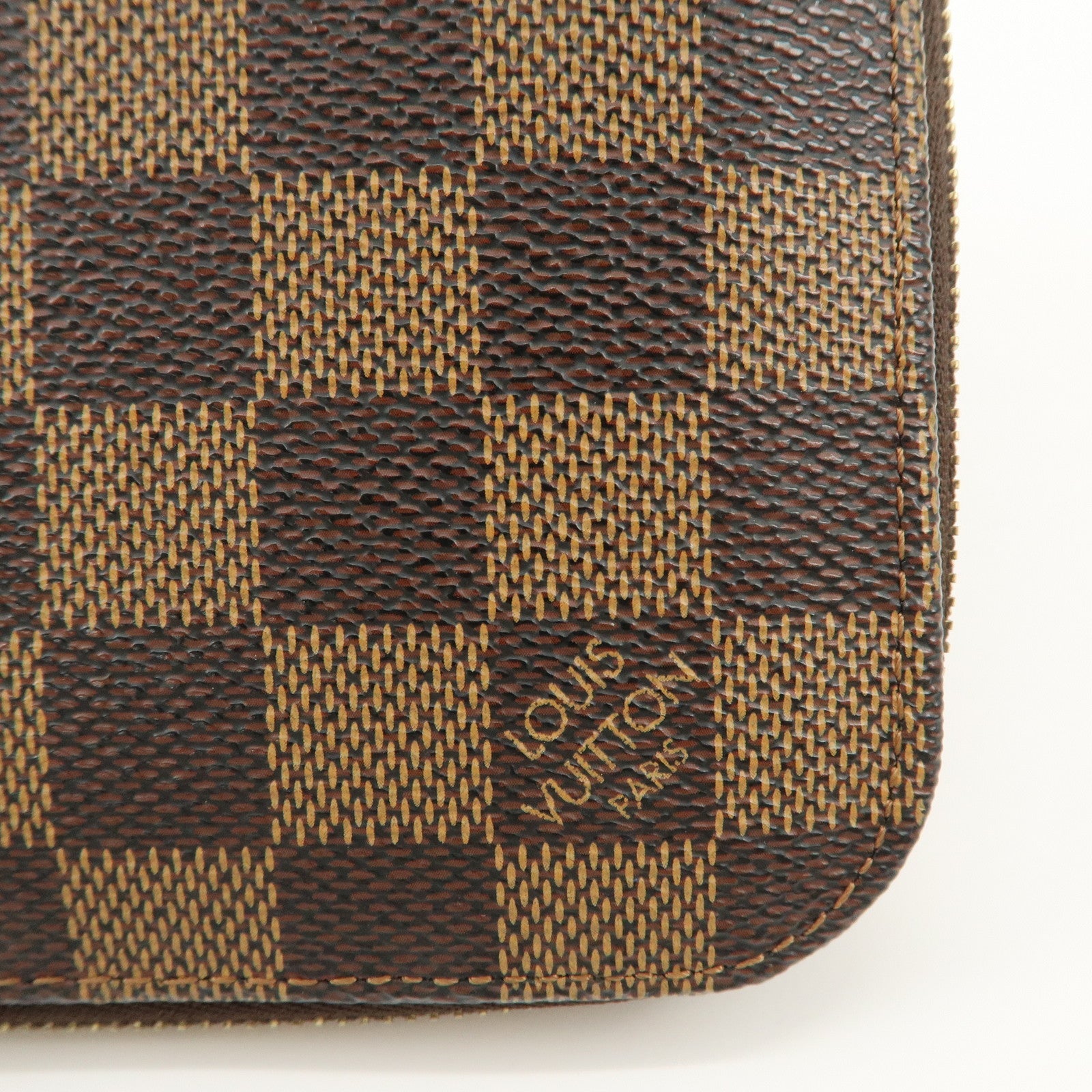 Louis Vuitton Damier Canvas Olaf Organizer Wallet Brown N61723 Used