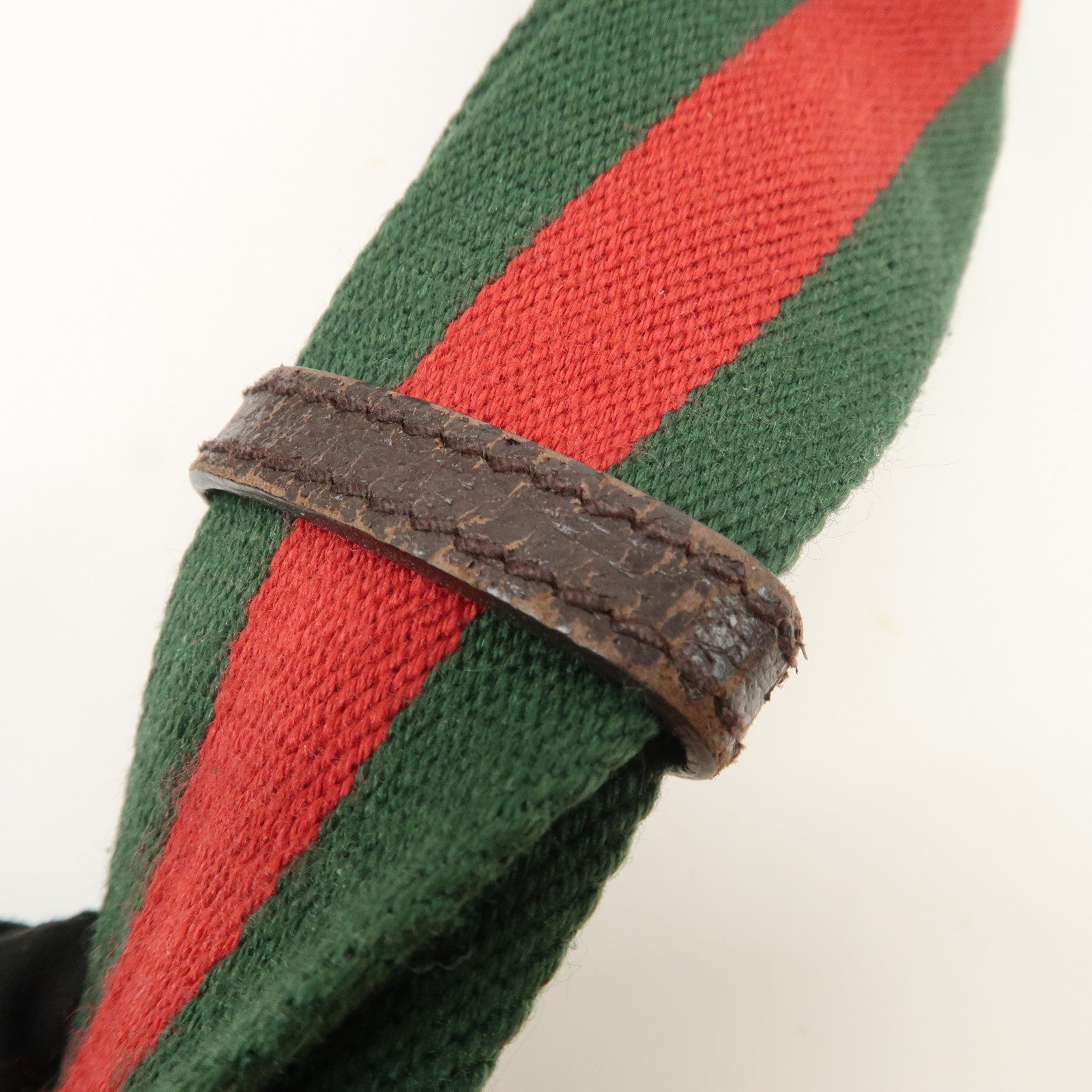 GUCCI Sherry GG Canvas Leather Shoulder Bag Beige Brown 181092