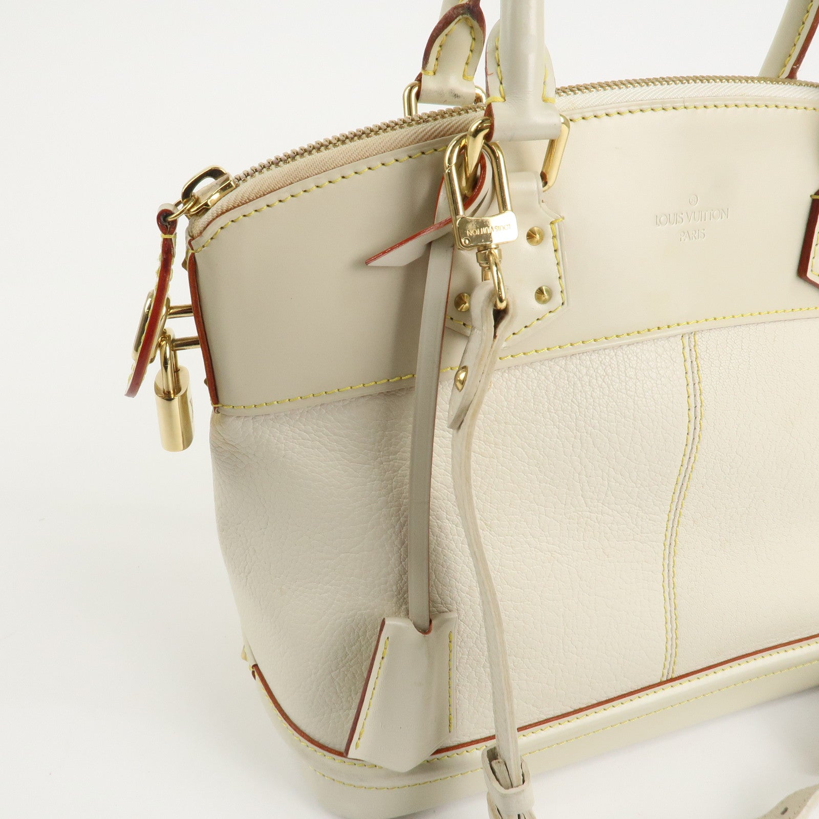 Louis Vuitton Suhari Lockit PM 2Way Hand Shoulder Bag Blanc M91887 Used
