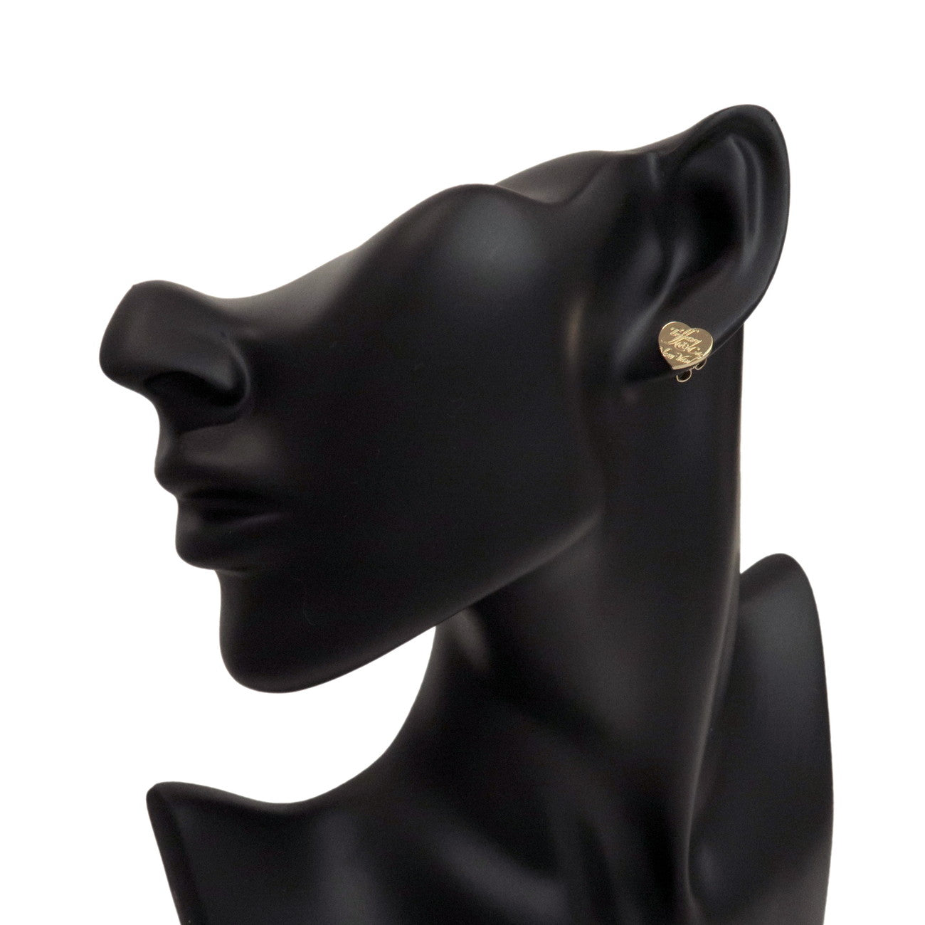 Tiffany & Co Notes Heart Earrings K18 750YG Yellow Gold