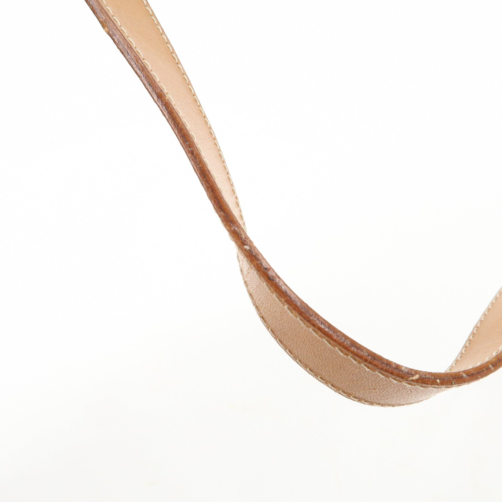 Christian Dior Logo Leather Shoulder Bag Brown Gold HDW