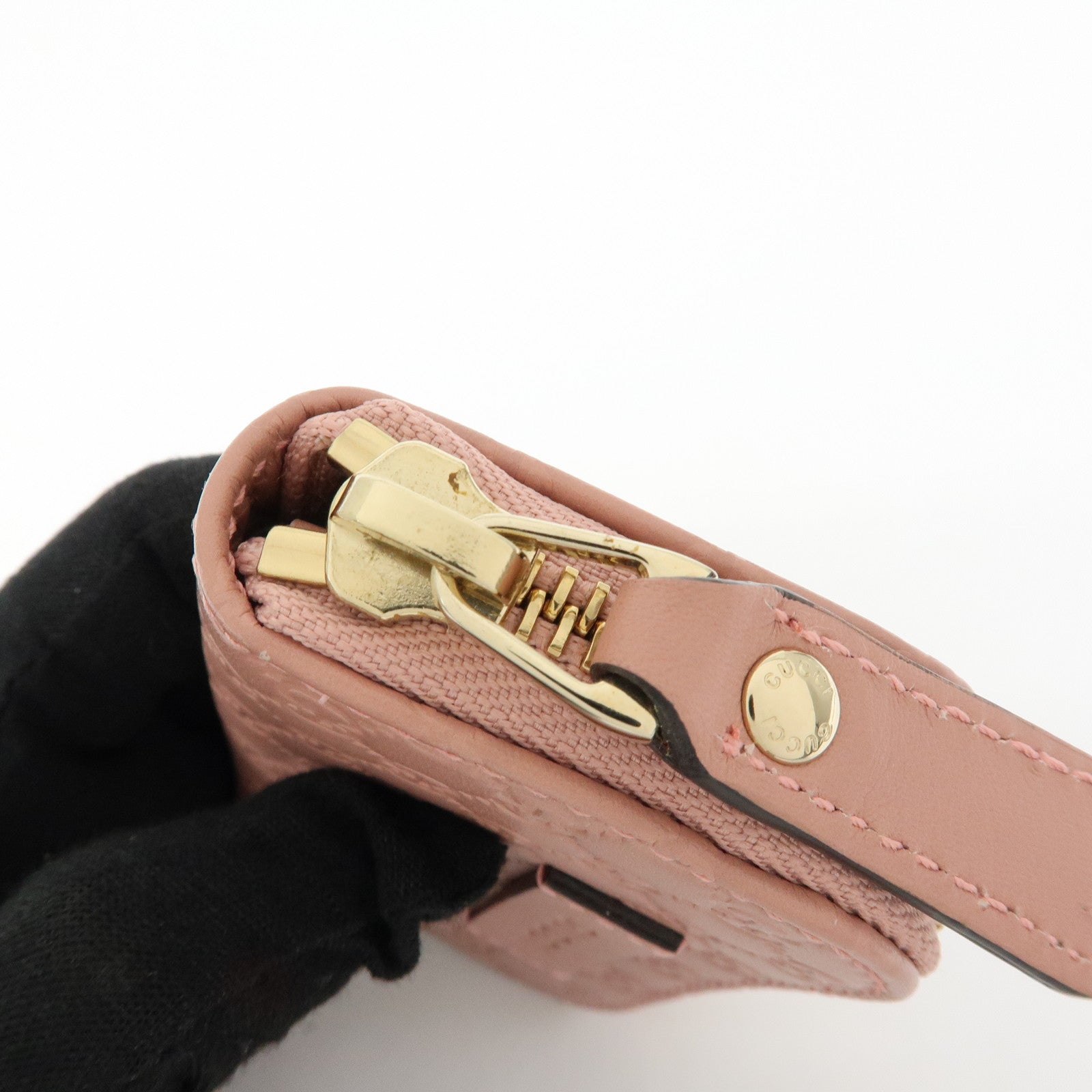 GUCCI Microguccissima Leather Coin Case Coin Purse Pink 449896