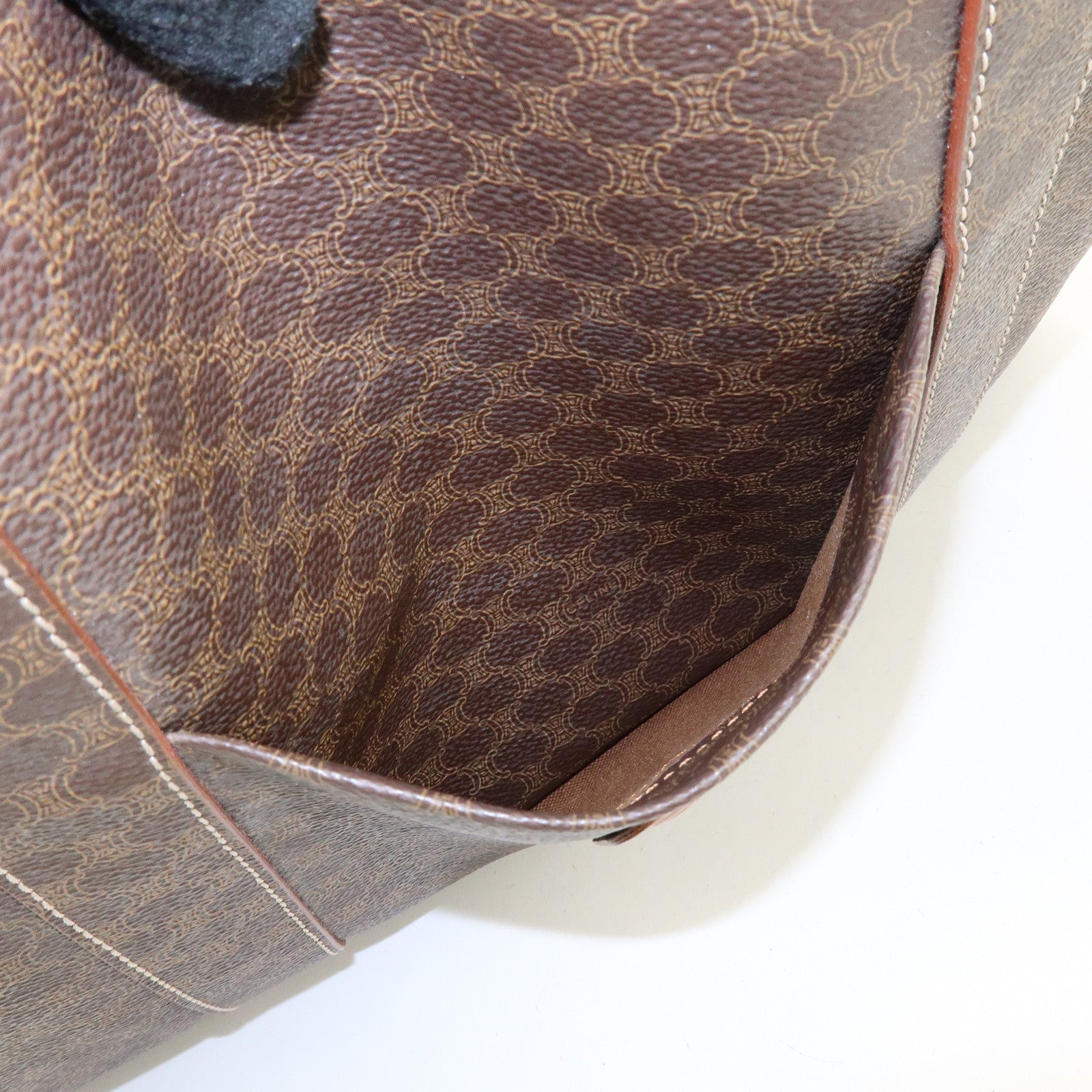 CELINE Macadam PVC Leather Tote Bag Shoulder Bag Brown