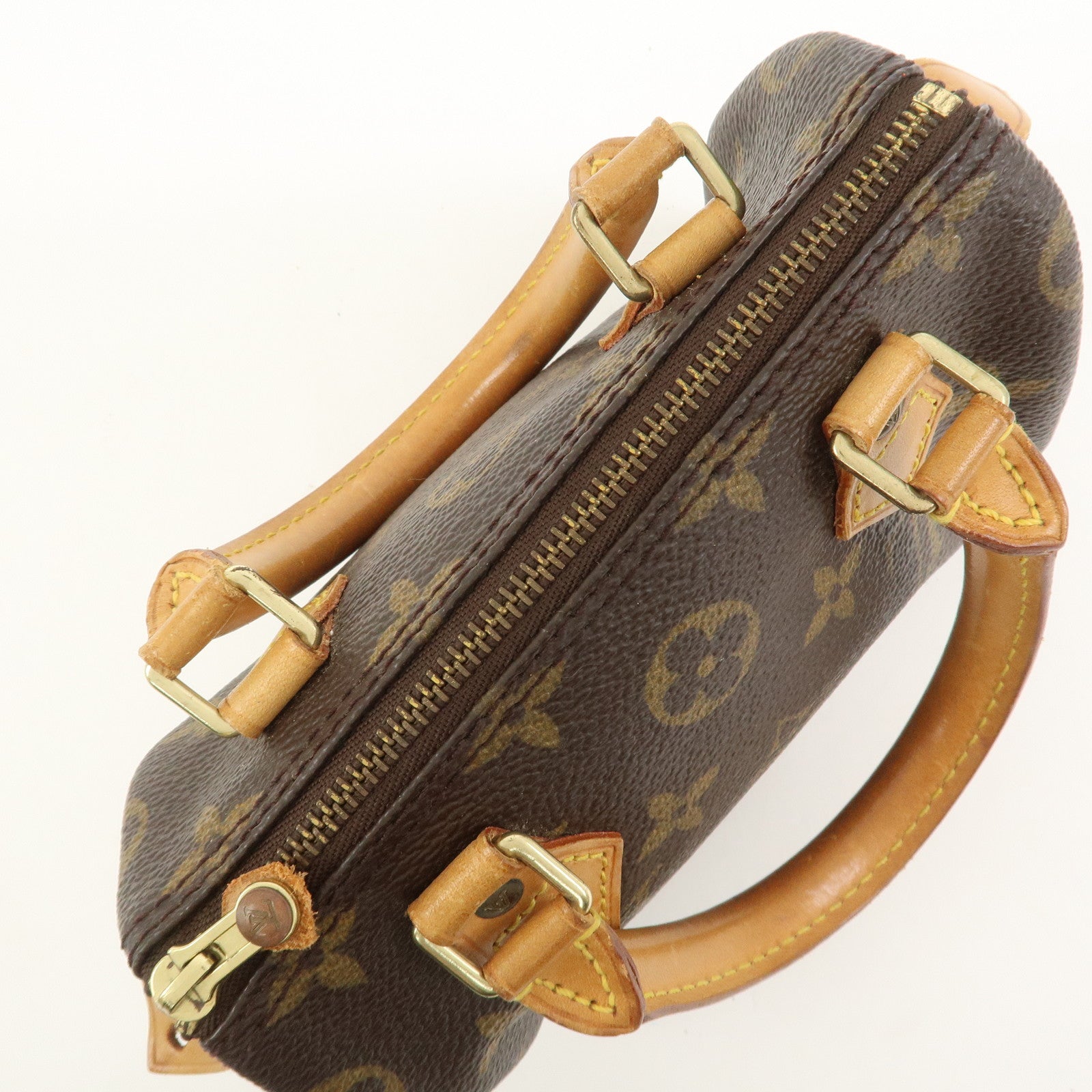 Louis Vuitton Monogram Mini Speedy Hand Bag Boston Bag Brown M41534