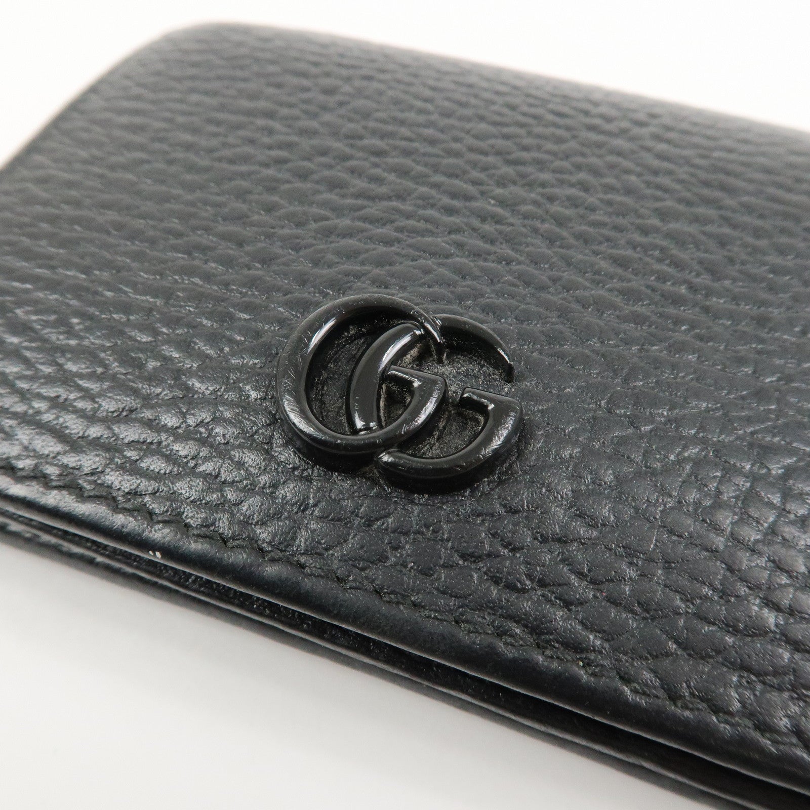 GUCCI GG Marmont Double G Mini Leather Wallet Compact Wallet 456126