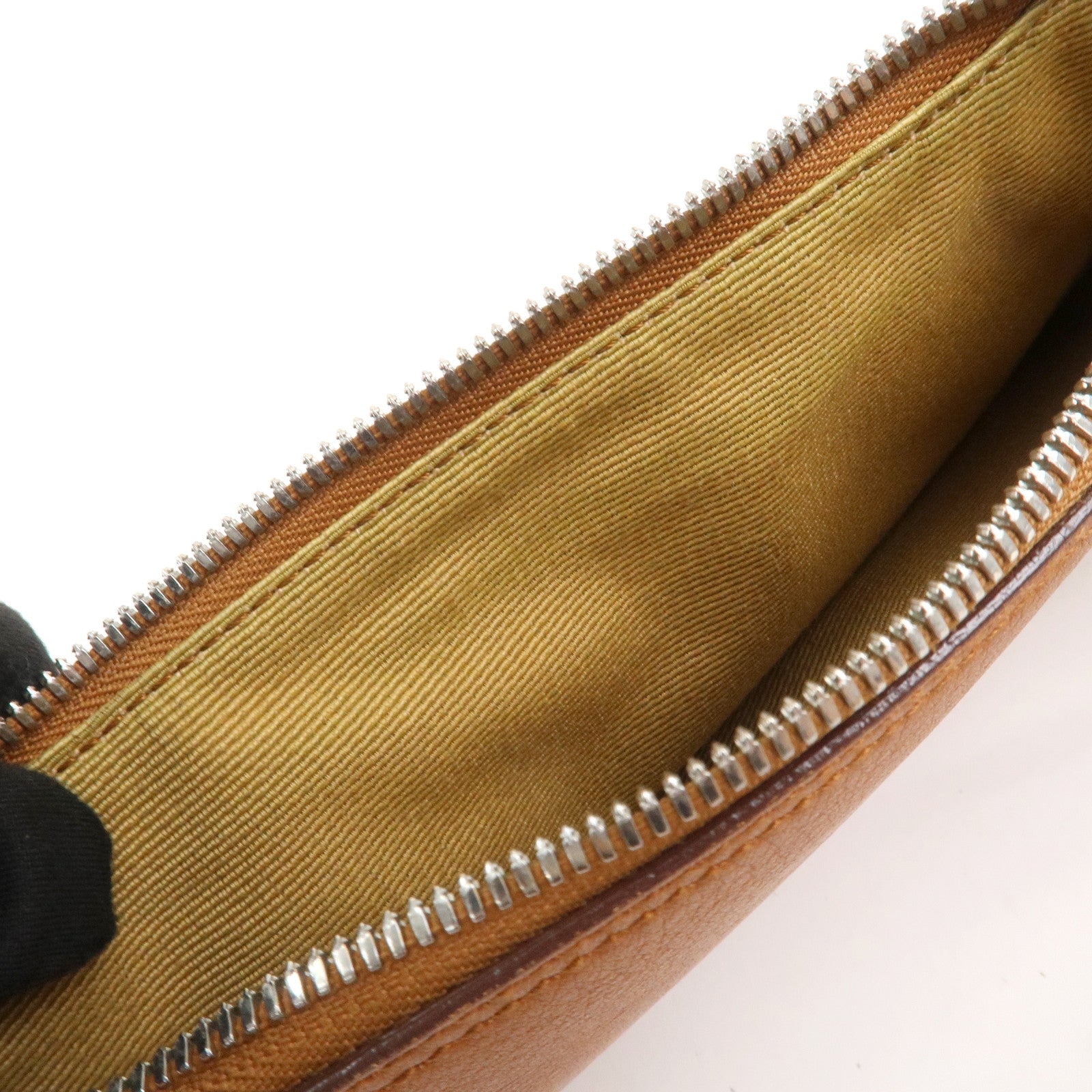 Ferragamo Gancini Leather Shoulder Bag Hand Bag Brown