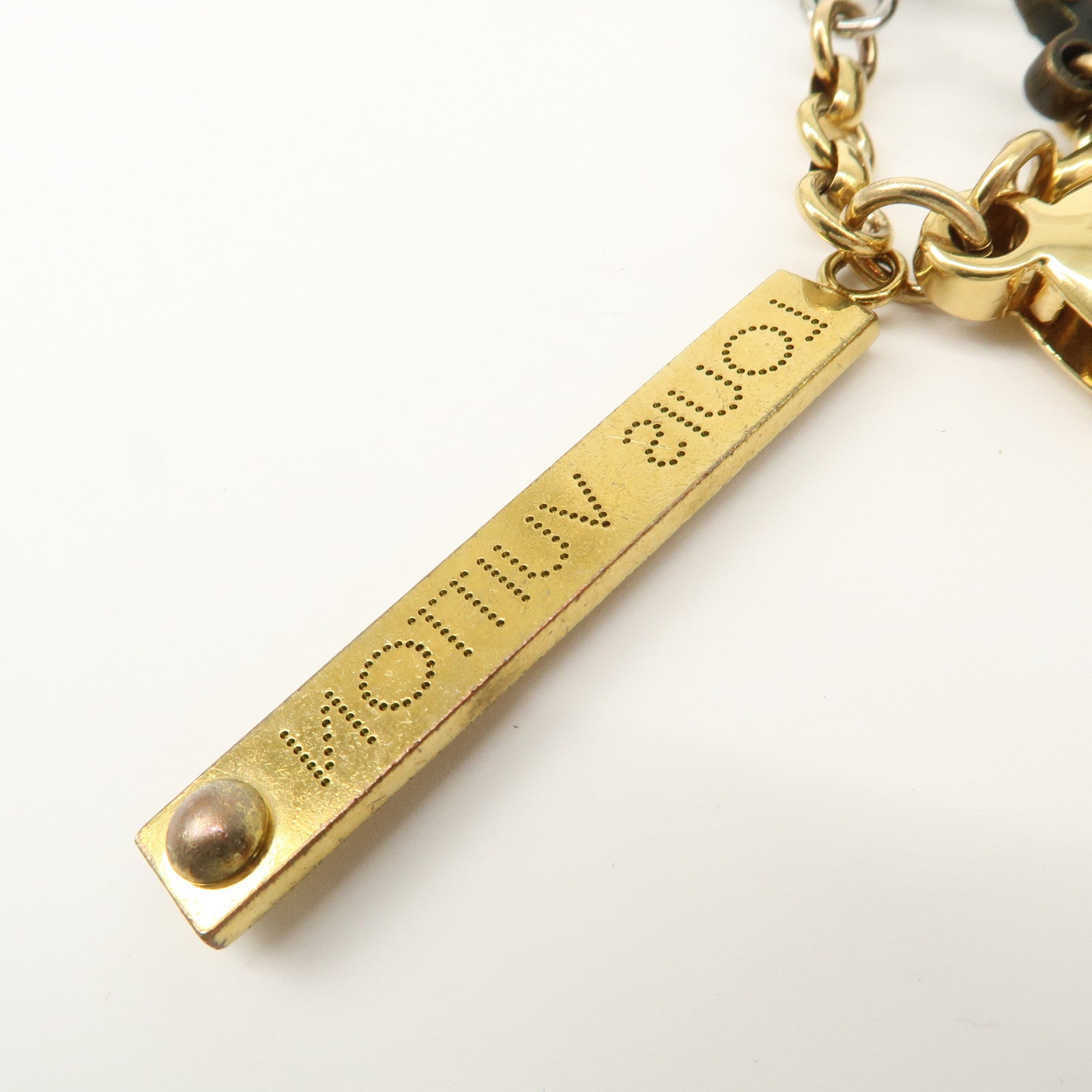 Louis Vuitton Metal Bijoux Sac Tapage Bag Charm Gold Silver M65090 Used