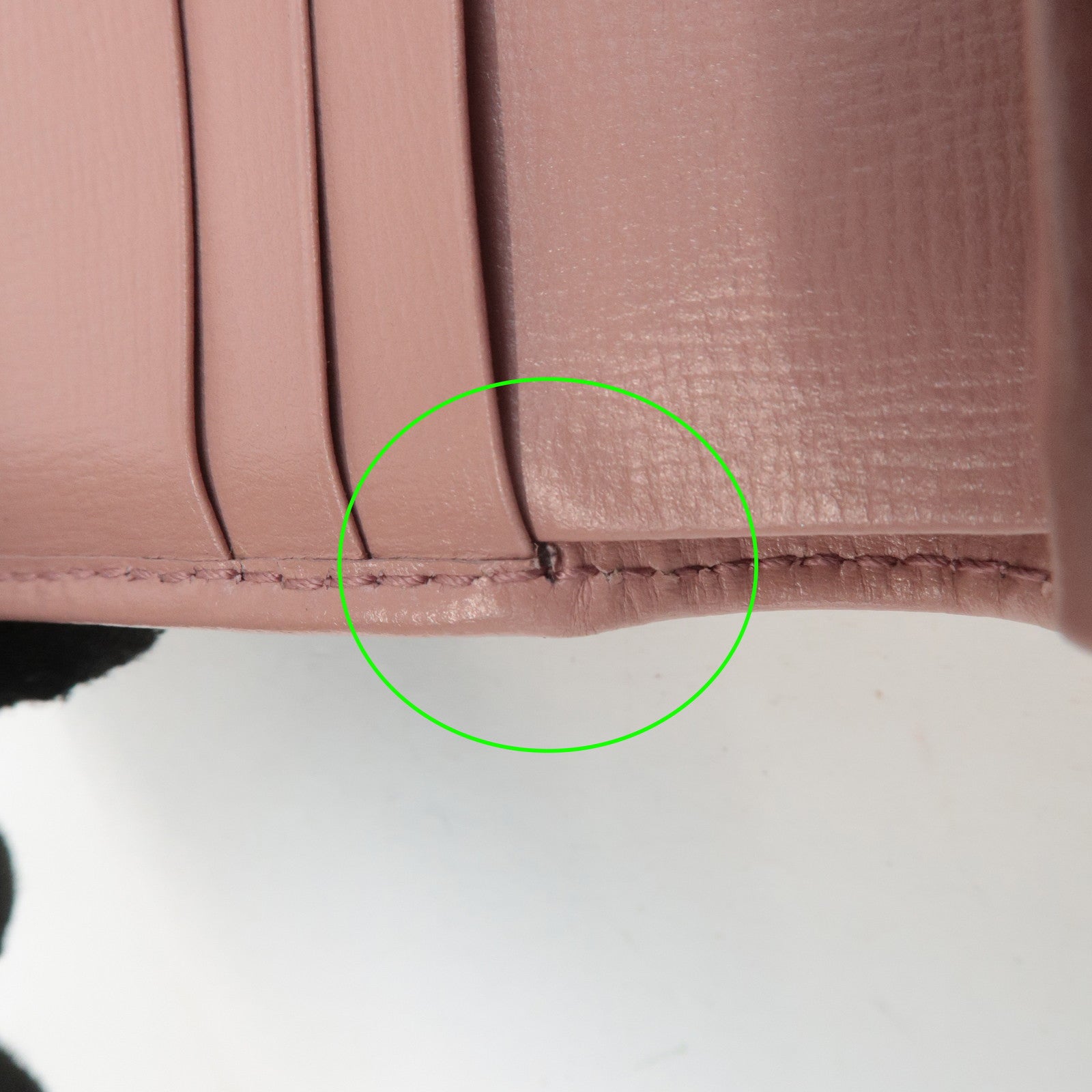 GUCCI Horsebit Leather Bi-fold Wallet Small Wallet Pink 621887 Used