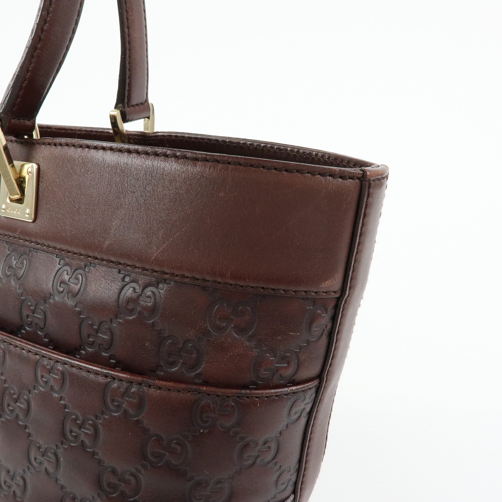 GUCCI Guccissima Leather Tote Bag Hand Bag Brown 145993