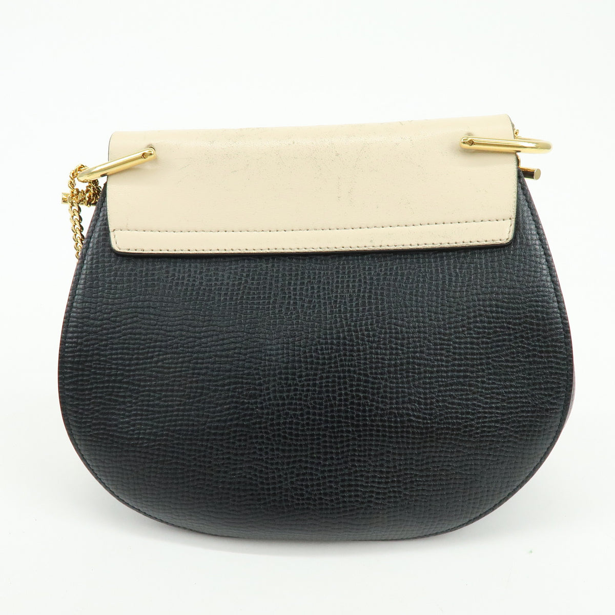 Chloe Drew Leather Shoulder Bag Crossbody Bag Black Ivory
