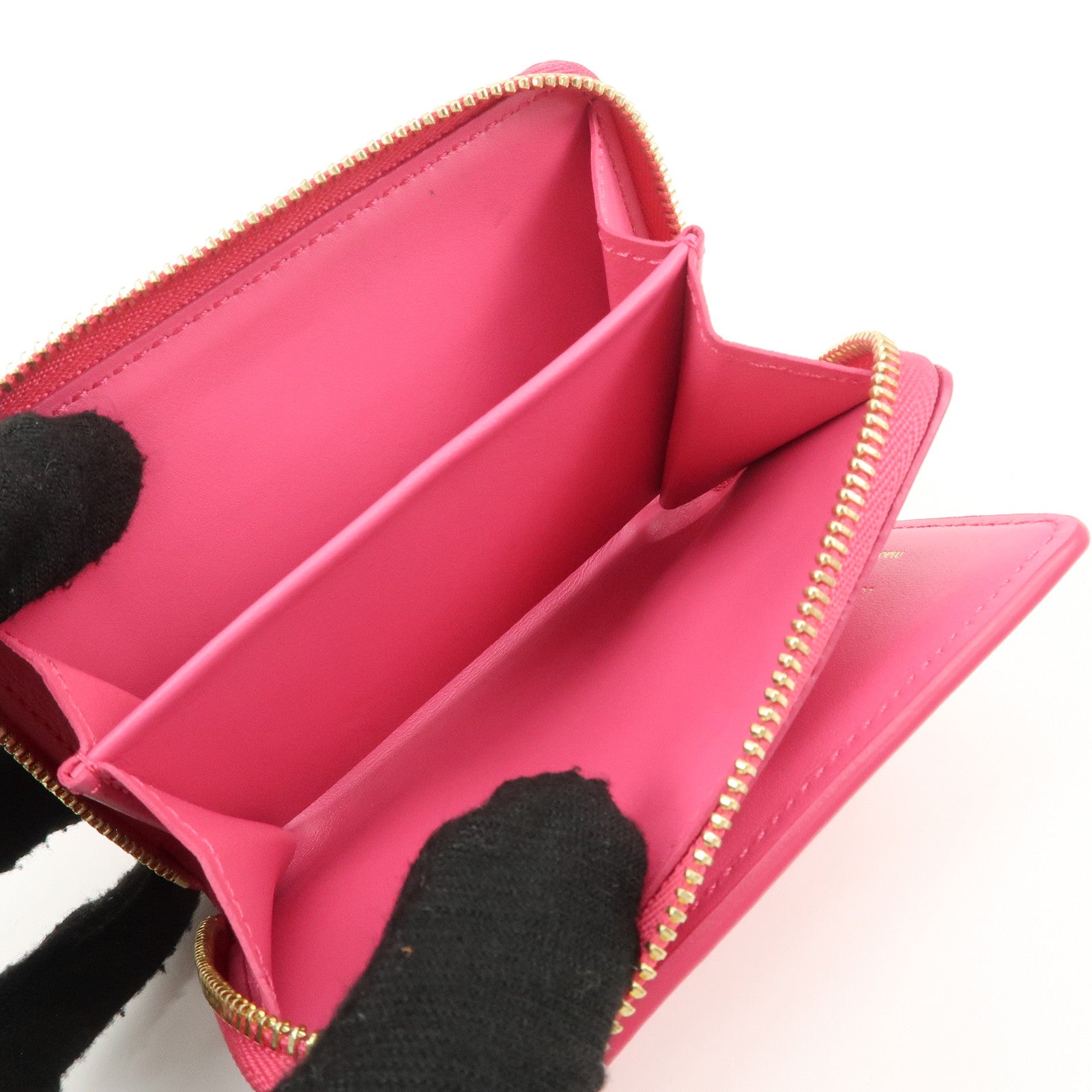 Louis Vuitton Nano Monogram Portefeuille Lou Wallet Pink M82357 Used