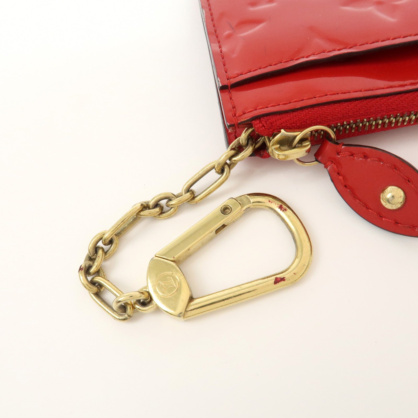 Louis Vuitton Monogram Vernis Pochette Cles NM Cerise M90214
