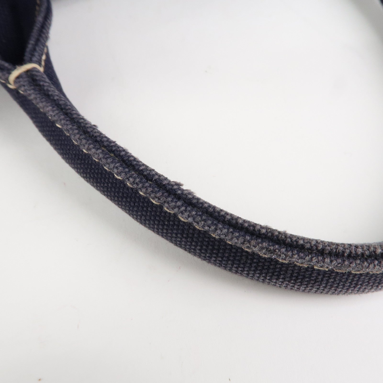 PRADA Canapa Mini Denim 2Way Hand Bag Tote Bag Navy 1BG439