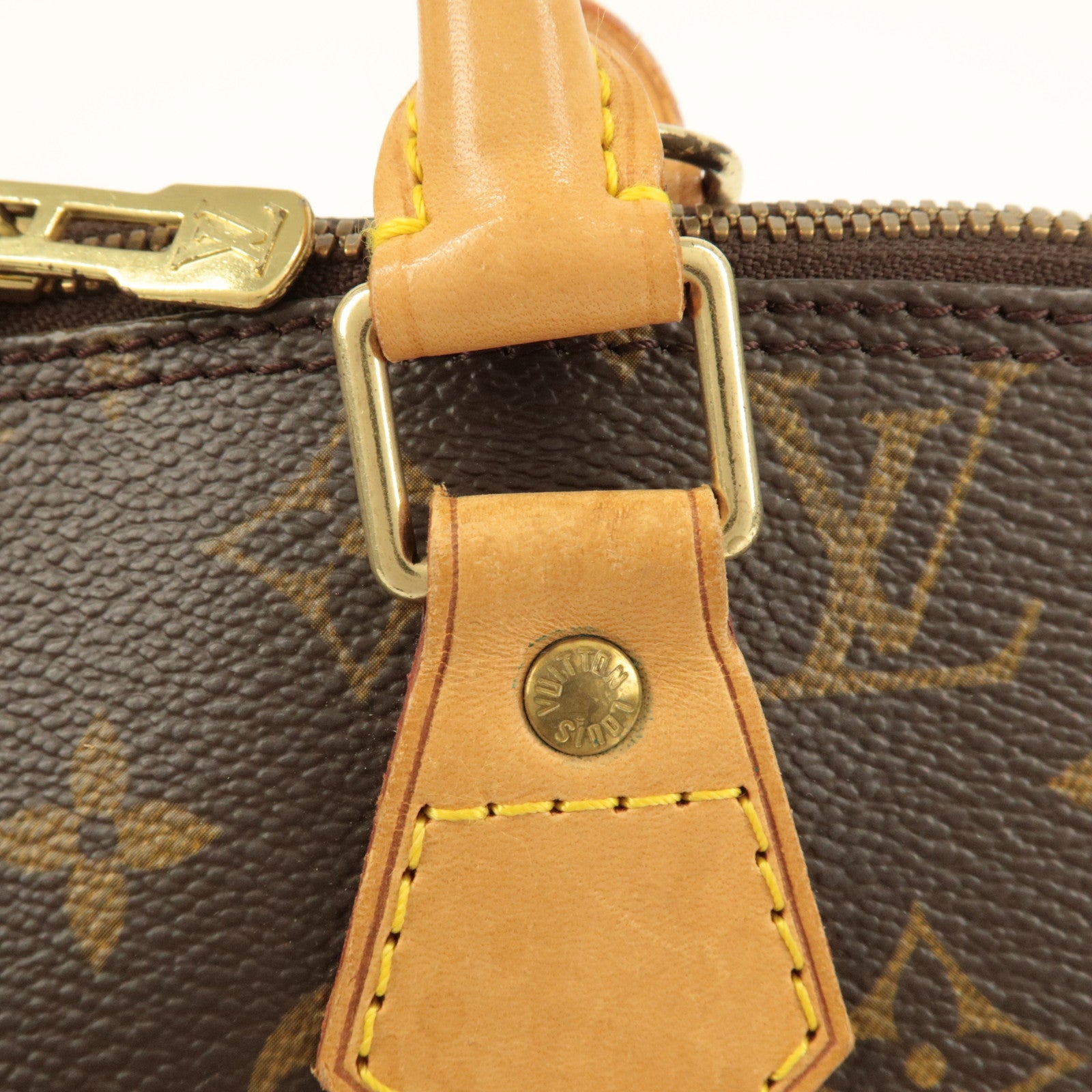 Louis Vuitton Monogram Alma Hand Bag Brown M51130 Used