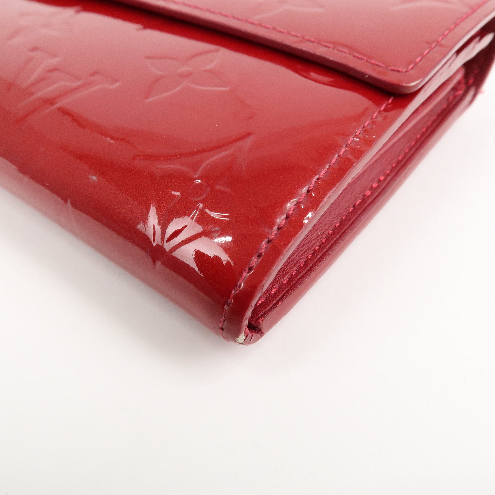 Louis Vuitton Monogram Vernis Leather Wallet Pomme d'Amour M93530 Used