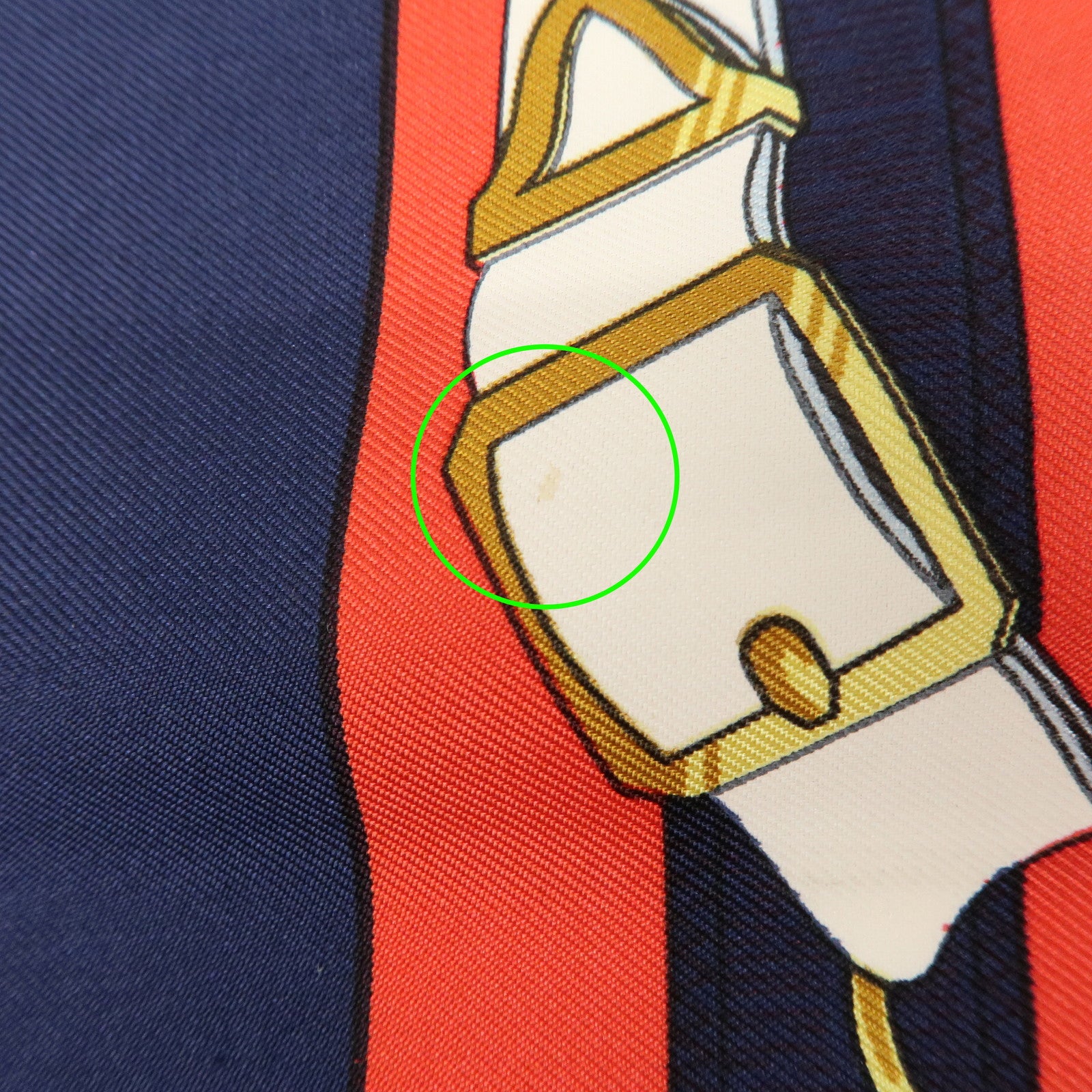 HERMES Carre 90 Silk 100% Eperon d'or Scarf Navy Red