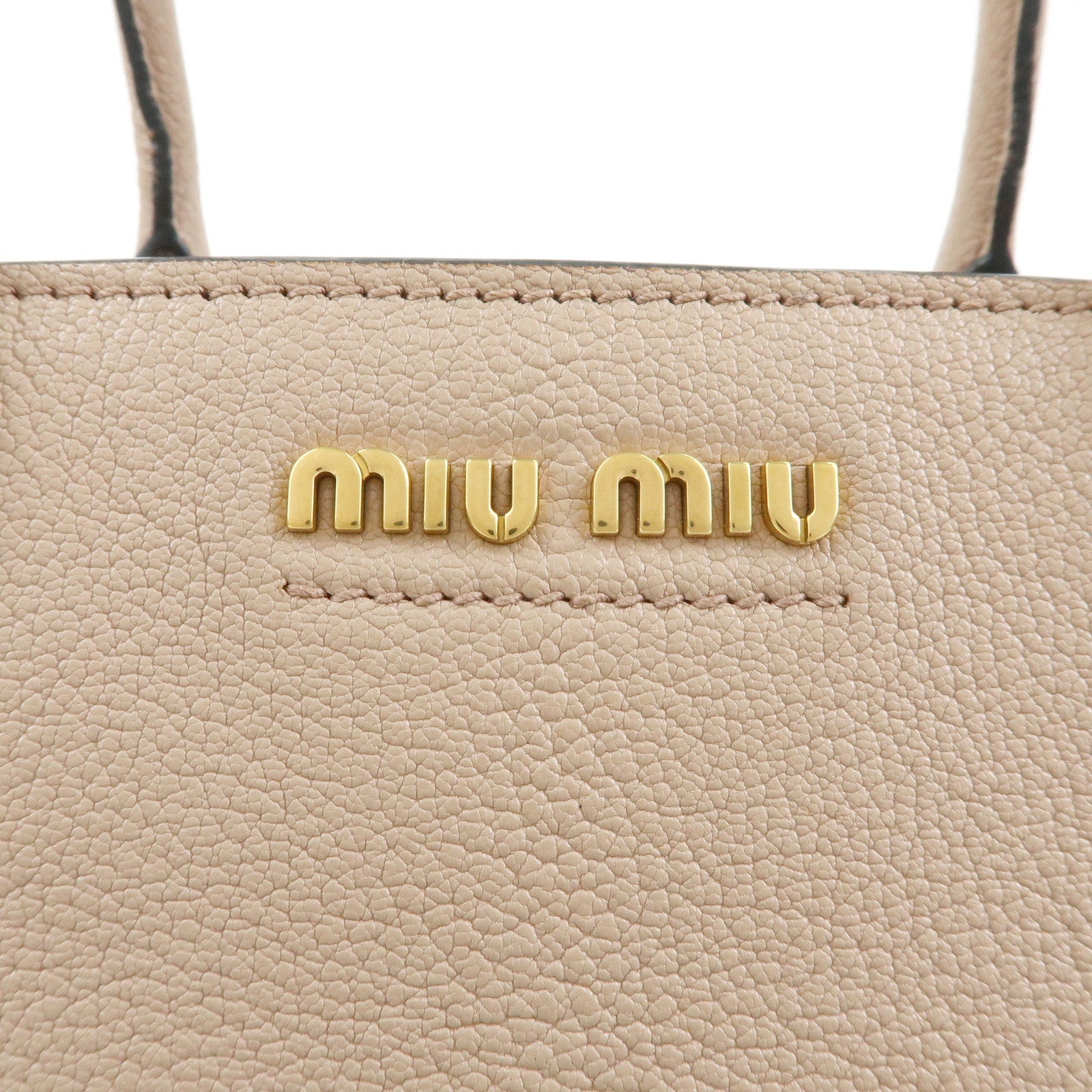 MIU MIU Madras Leather 2Way Bag Hand Bag Shoulder Bag Pink