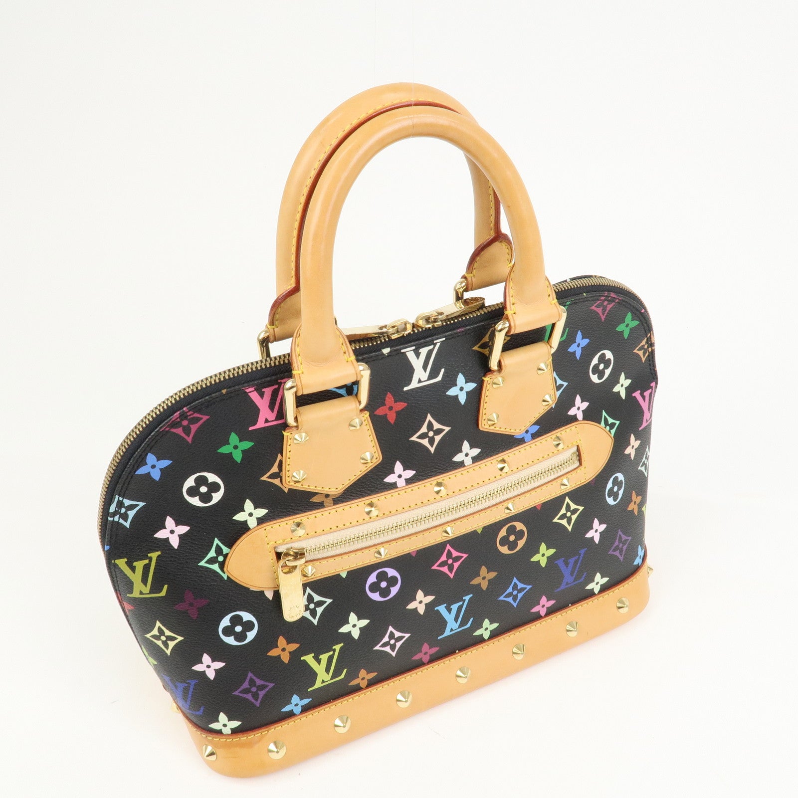 Louis Vuitton Monogram Multicolor Alma Hand Bag Noir M92646
