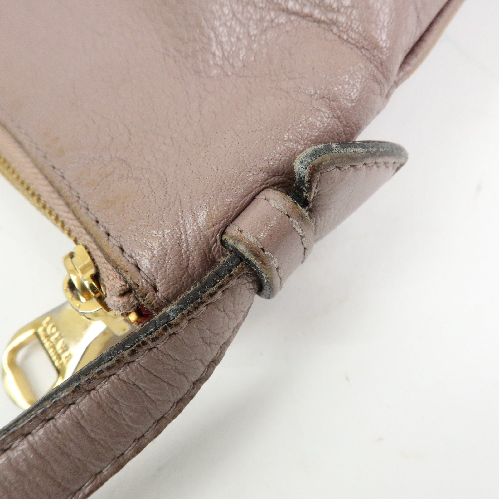 LOEWE Heritage Calf Leather Shoulder Bag Crossbody Bag Pink