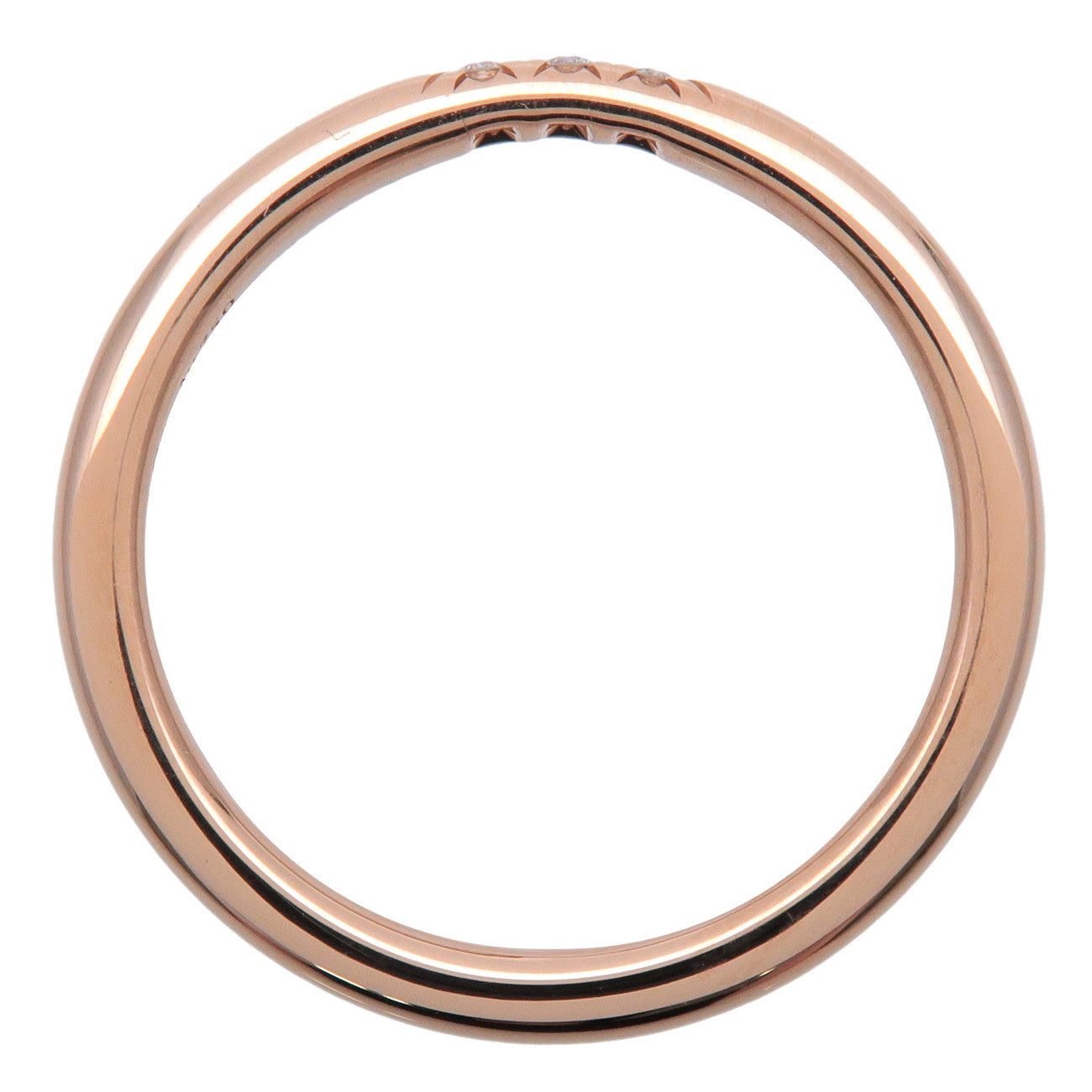 Tiffany & Co. Classic Band Ring 3P Diamond K18 750PG US4.5 EU48