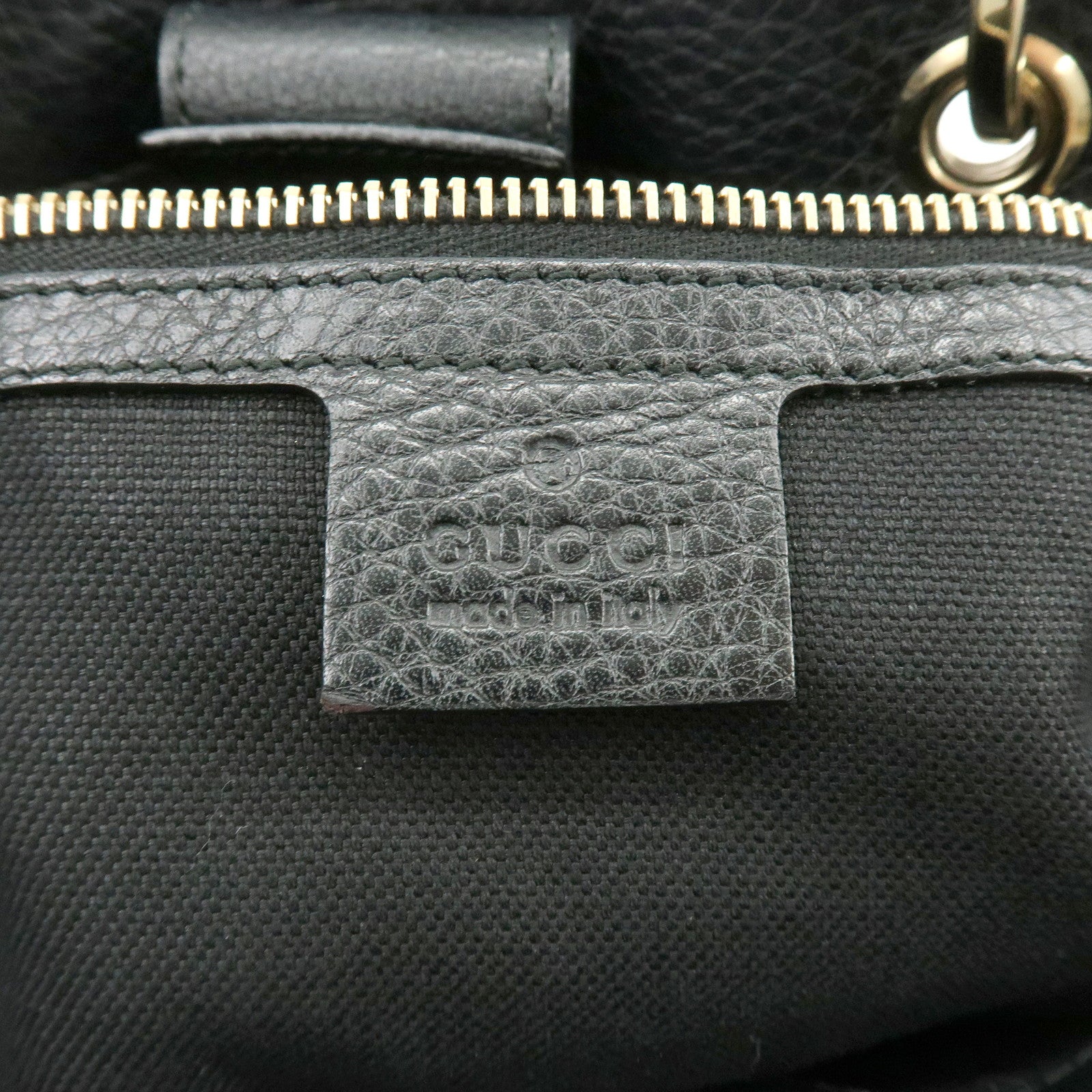 GUCCI Bamboo Leather Shopper Medium 2Way Bag Shoulder Bag 323660