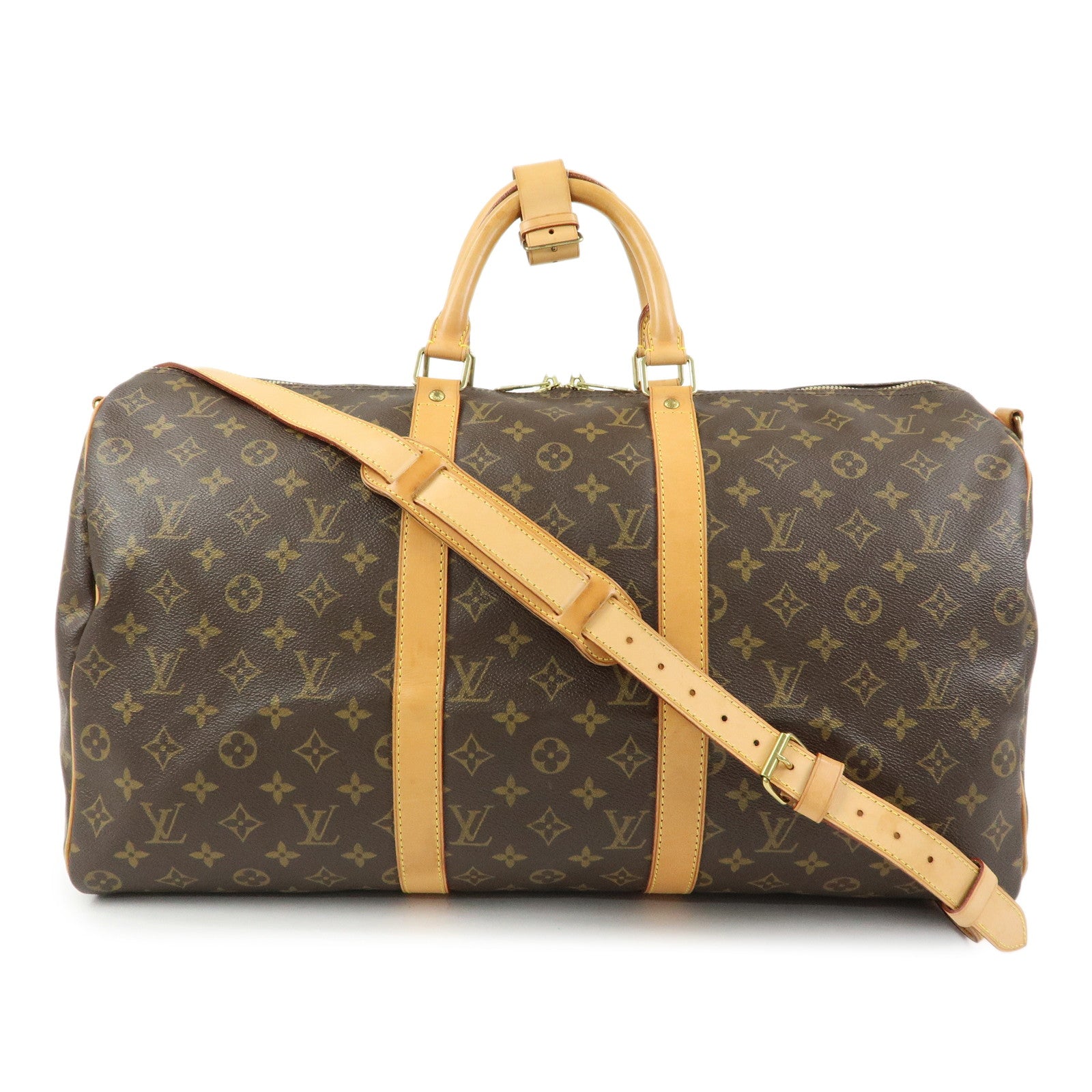 Louis Vuitton Monogram Keep All Bandouliere 50 Boston Bag M41416