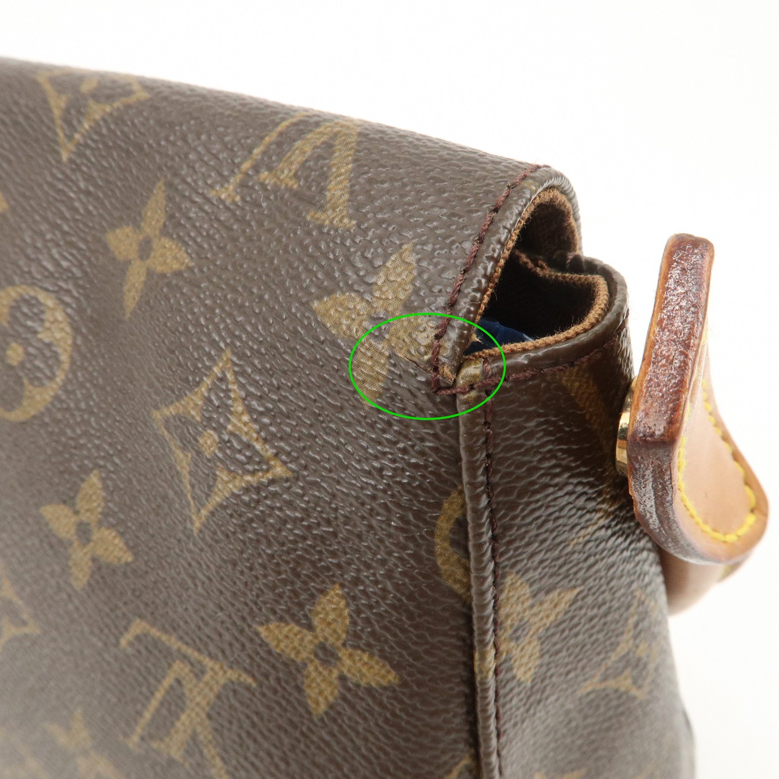 Louis Vuitton Monogram Mini Looping Shoulder Bag Hand Bag Brown M51147 Used