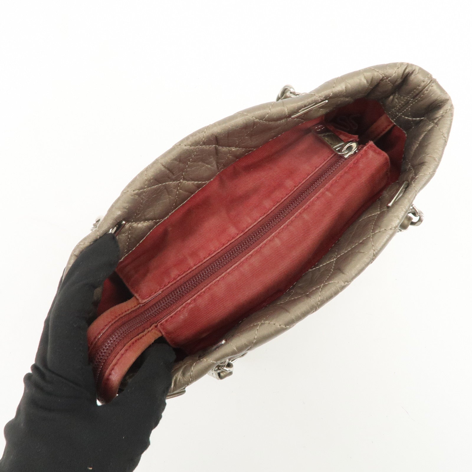 CHANEL Cambon Line Cotton Club Chain Shoulder Bag Tote Bag A34317