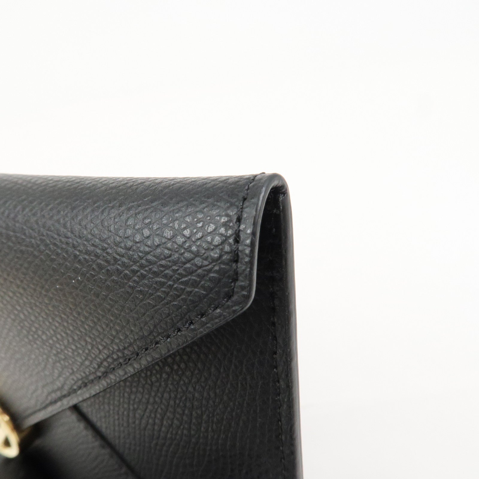 FENDI F IS FENDI Logo Leather Pouch Envelope Case Black 8N0151