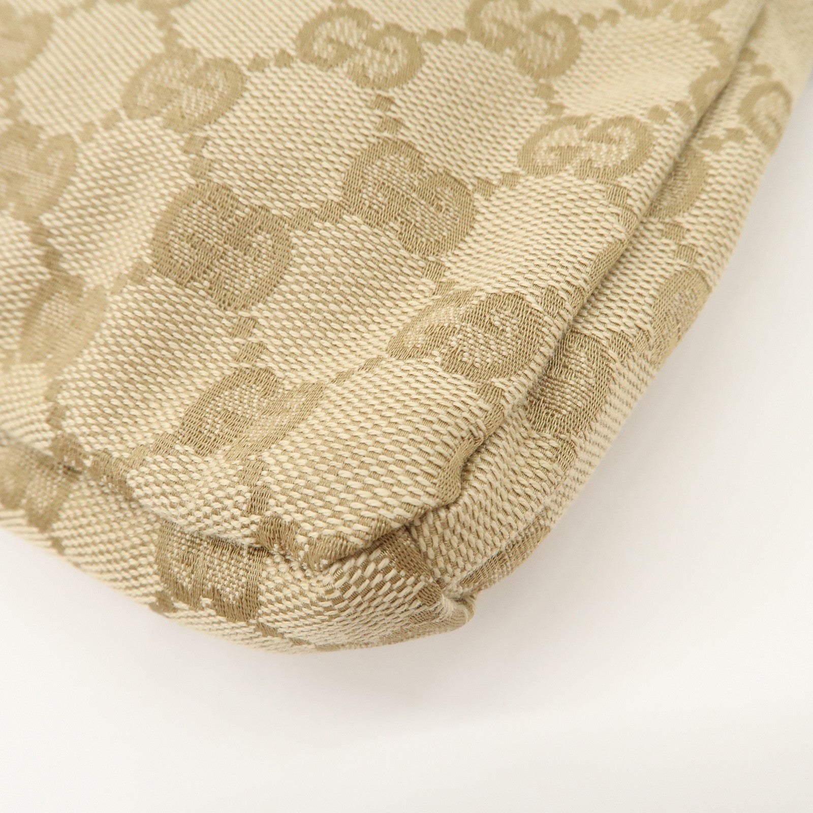 GUCCI GG Canvas Leather Waist Bag Crossbody Bag Light Blue 28566