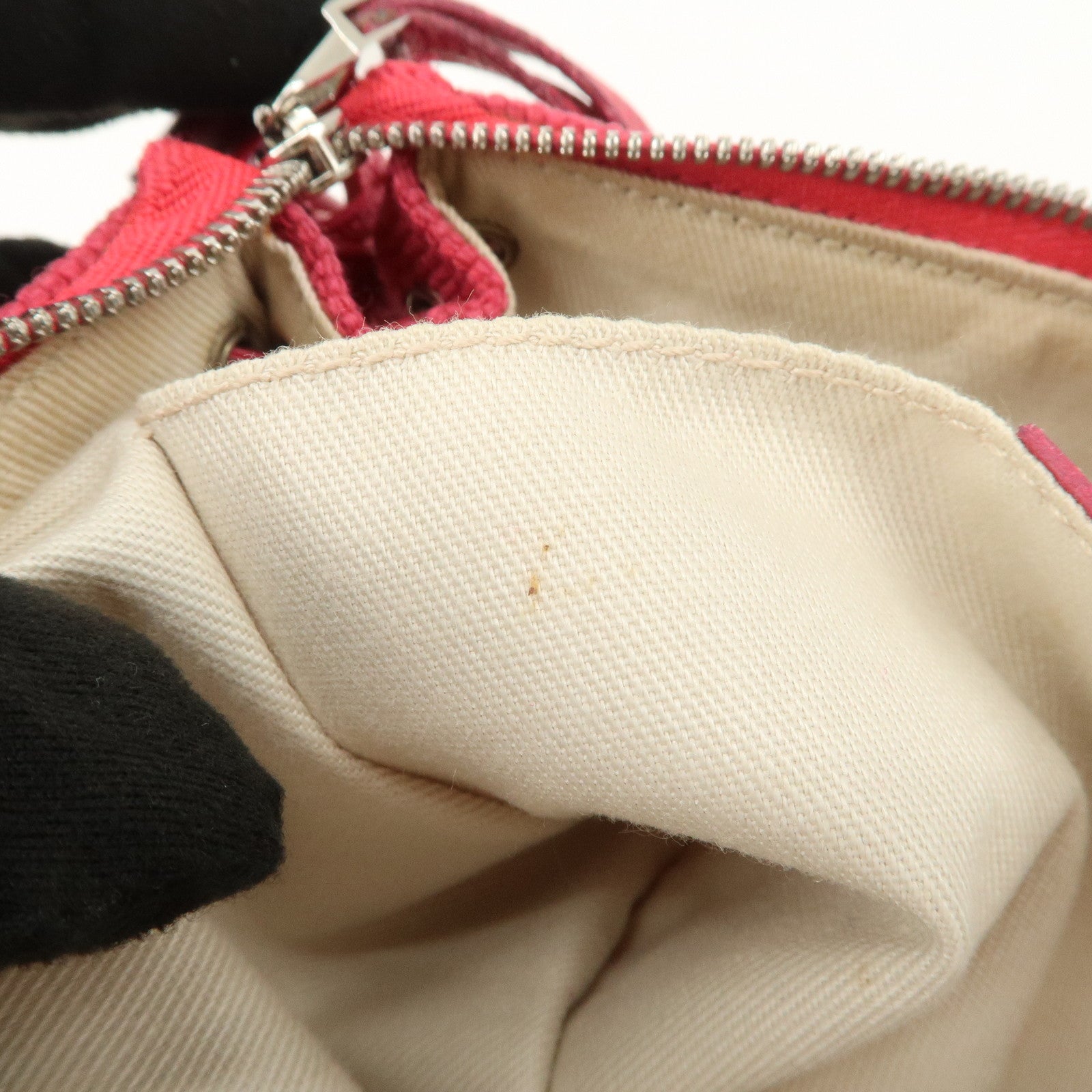 Ferragamo Logo Canvas Leather Shoulder Bag Hand Bag Pink