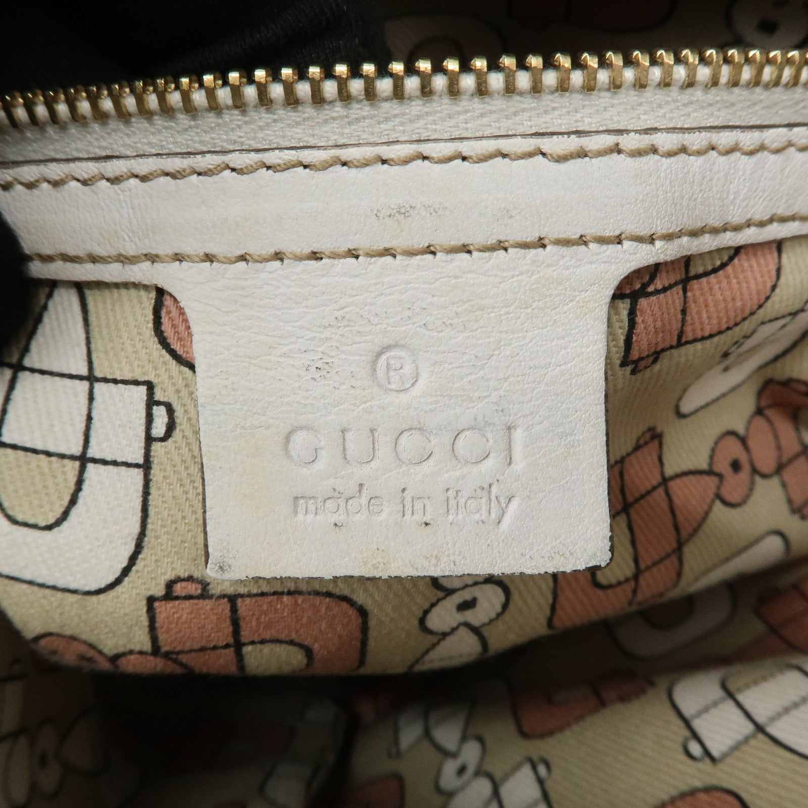GUCCI Sherry GG Canvas Leather Shoulder Bag Beige Pink 144388