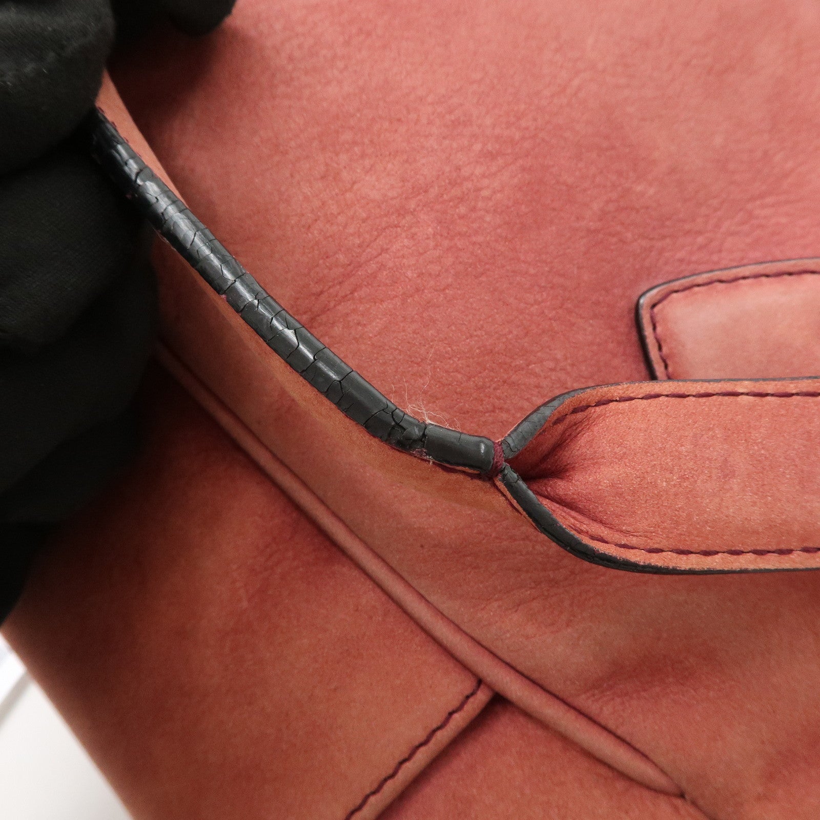 LOEWE Heritage Suede Tote Bag Shoulder Bag Brown