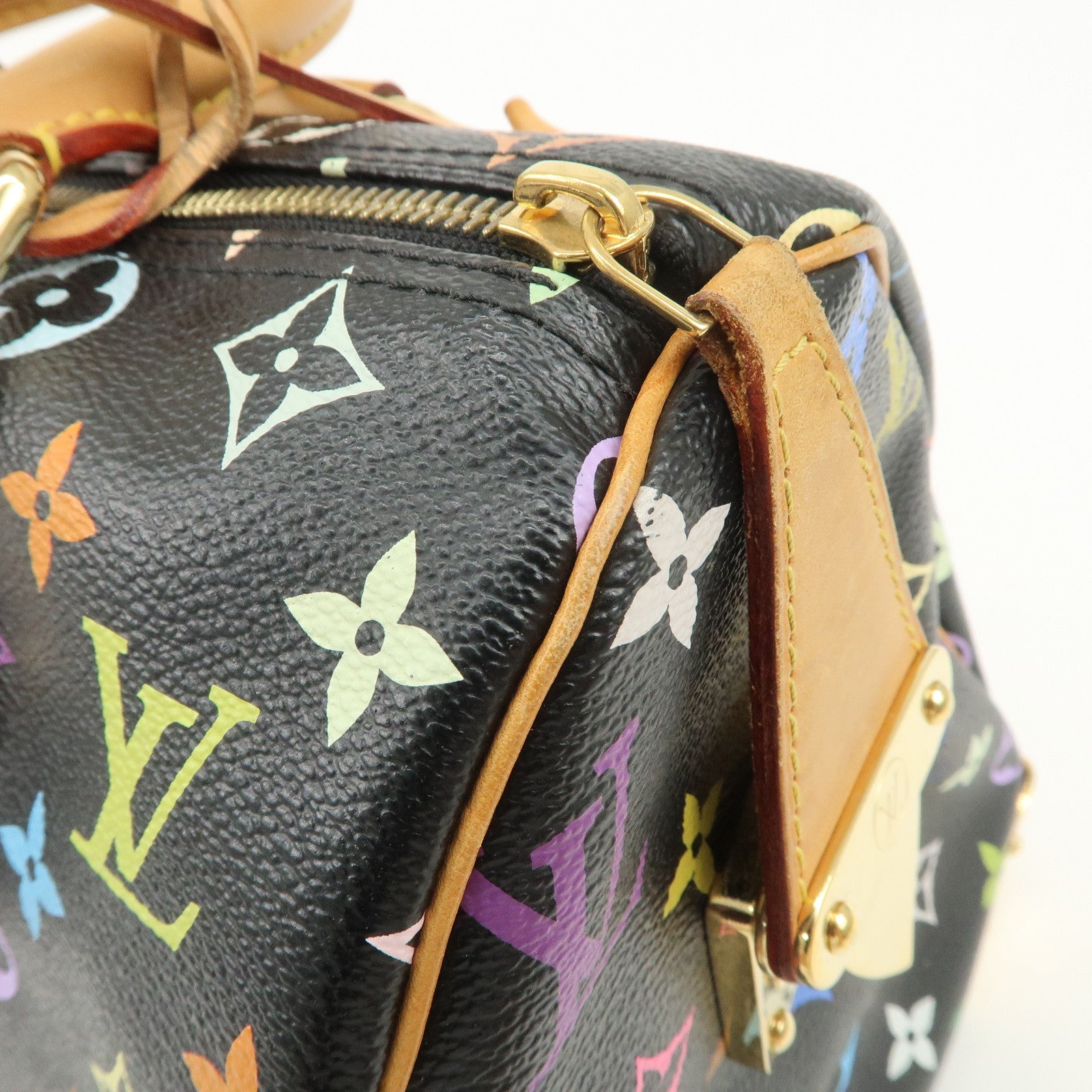 Louis Vuitton Monogram Multicolor Speedy 30 Boston Bag Noir M92642