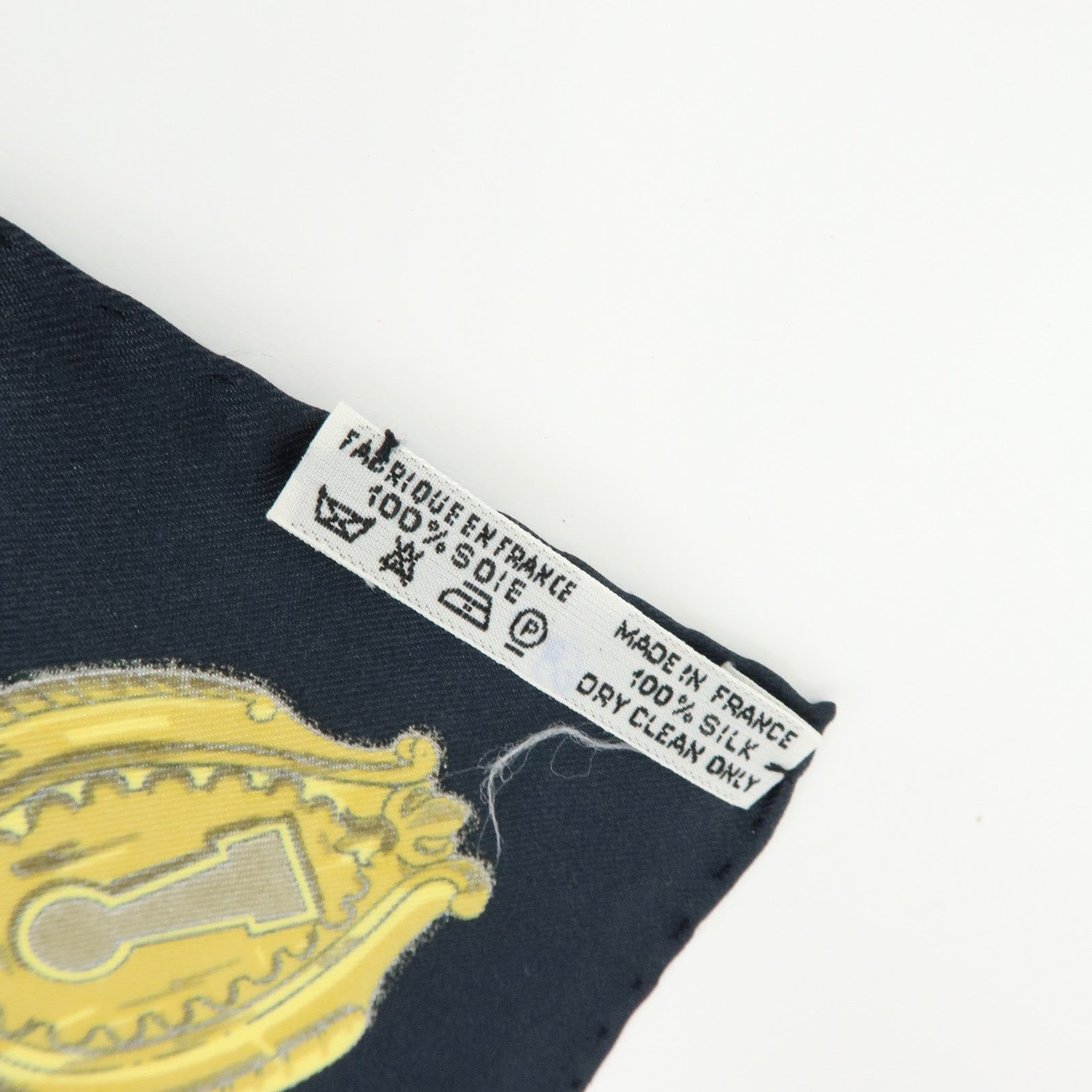 HERMES Carre 90 Silk 100% Scarf LES CLES THE KEYS RARE Black Gold
