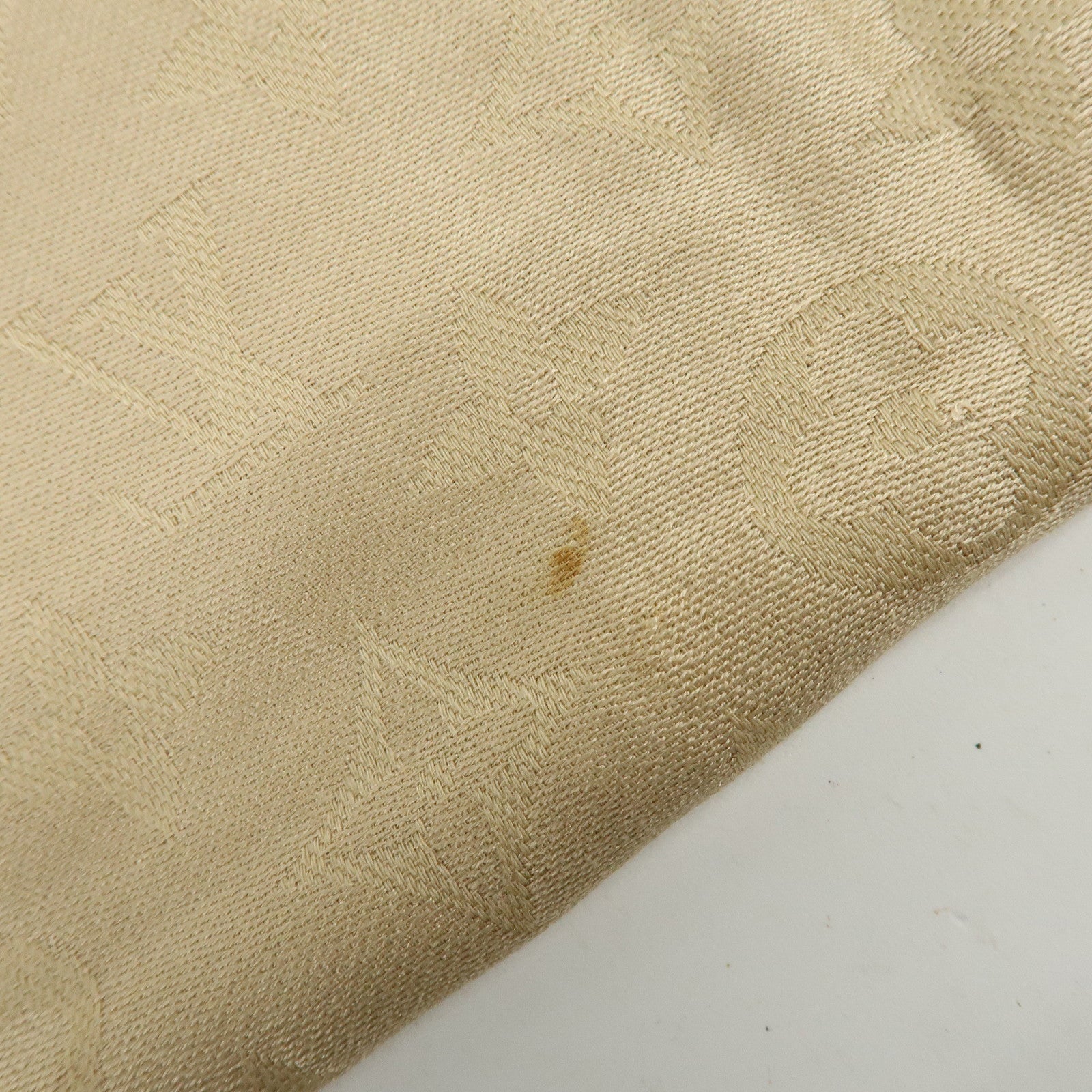 Louis Vuitton Monogram Silk Wool Scarf Shawl Beige