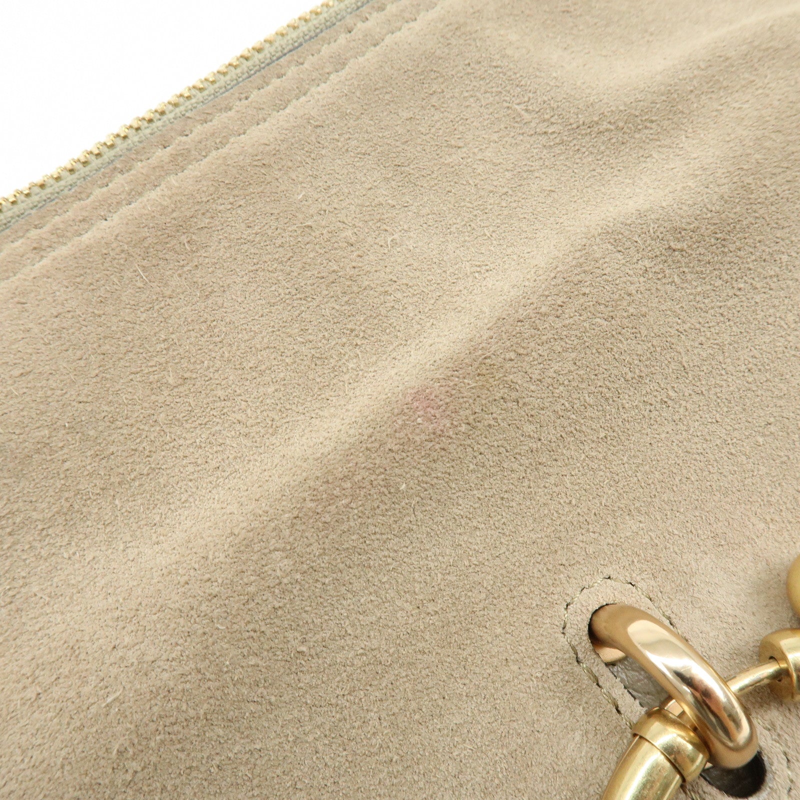 Chloe See By Chloe Leather Suede 2Way Bag Shoulder Bag Beige