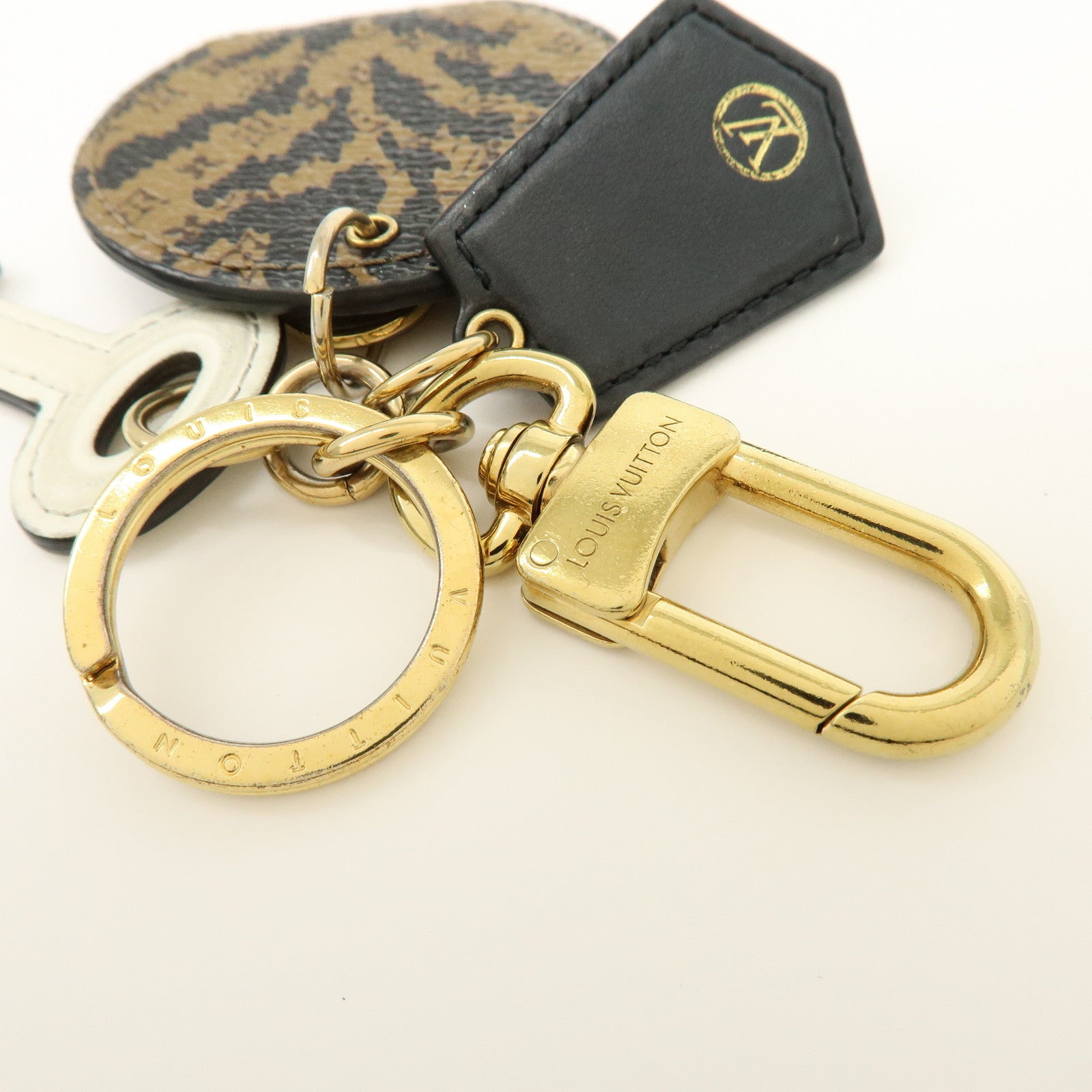 Louis Vuitton Boite Chapeau Key Holder Bag Charm Brown Gold M01367