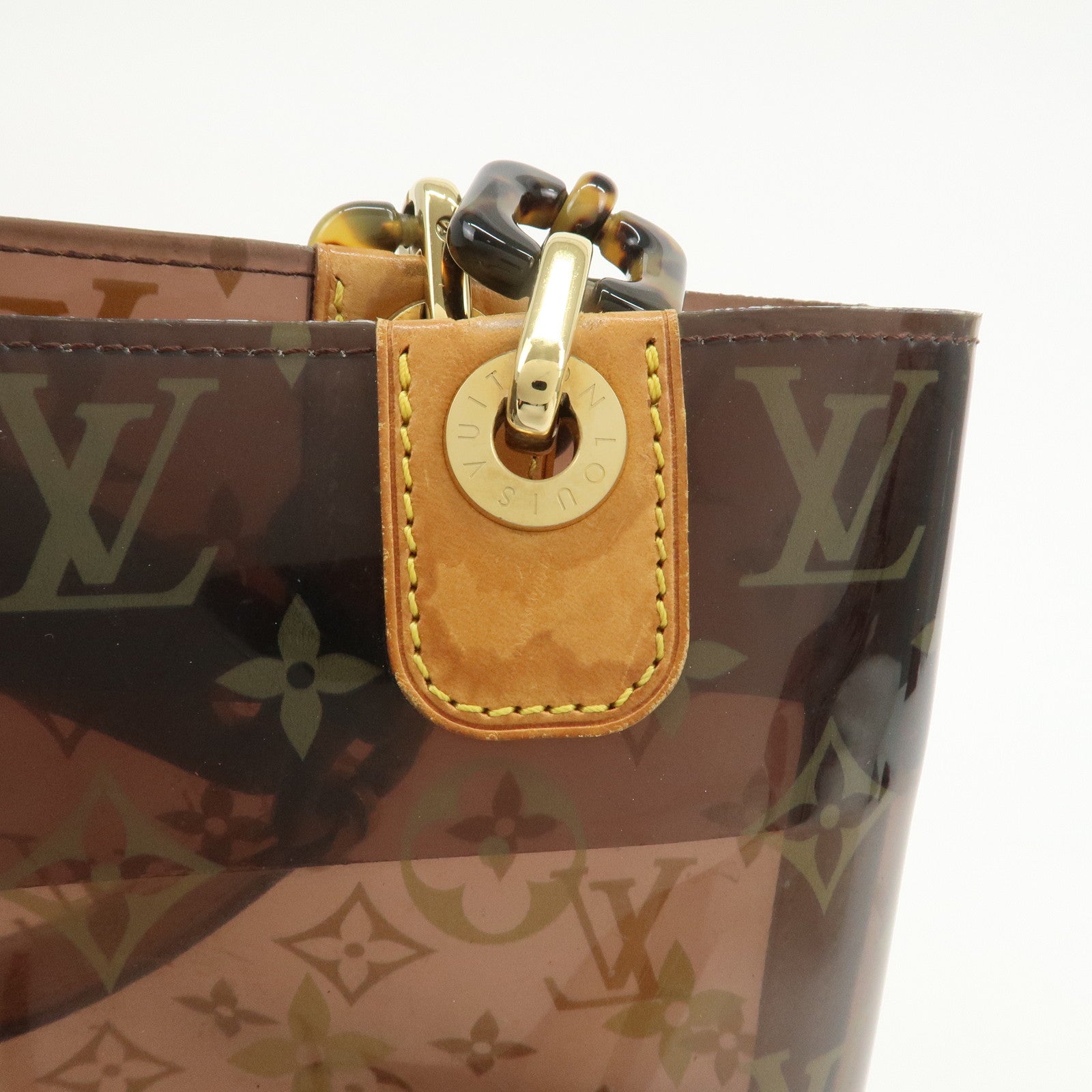 Louis Vuitton Monogram Cabas Ambre PM Vinyl Tote Bag Brown M92502