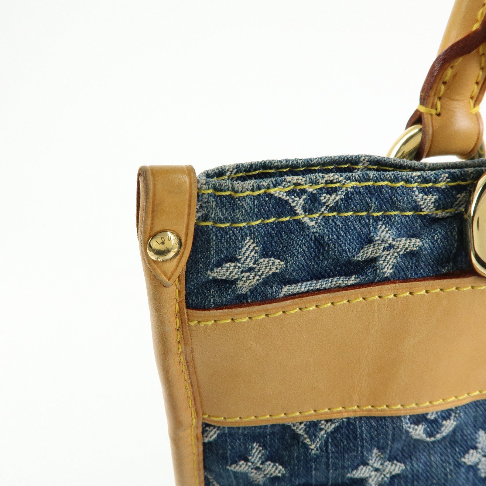 Louis Vuitton Monogram Denim Flat Shopper Tote Bag M95018