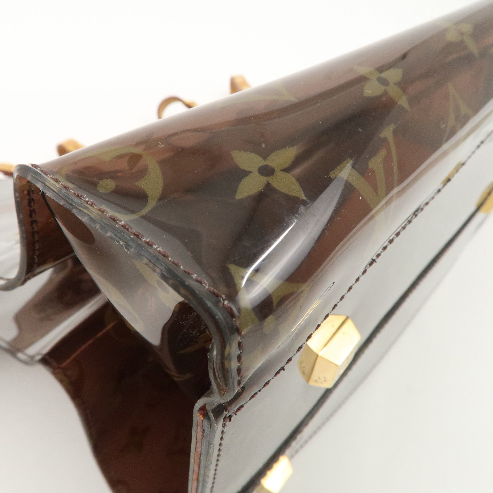 Louis Vuitton Monogram Cabas Cruise Vinyl Tote Bag Brown M50500 Used