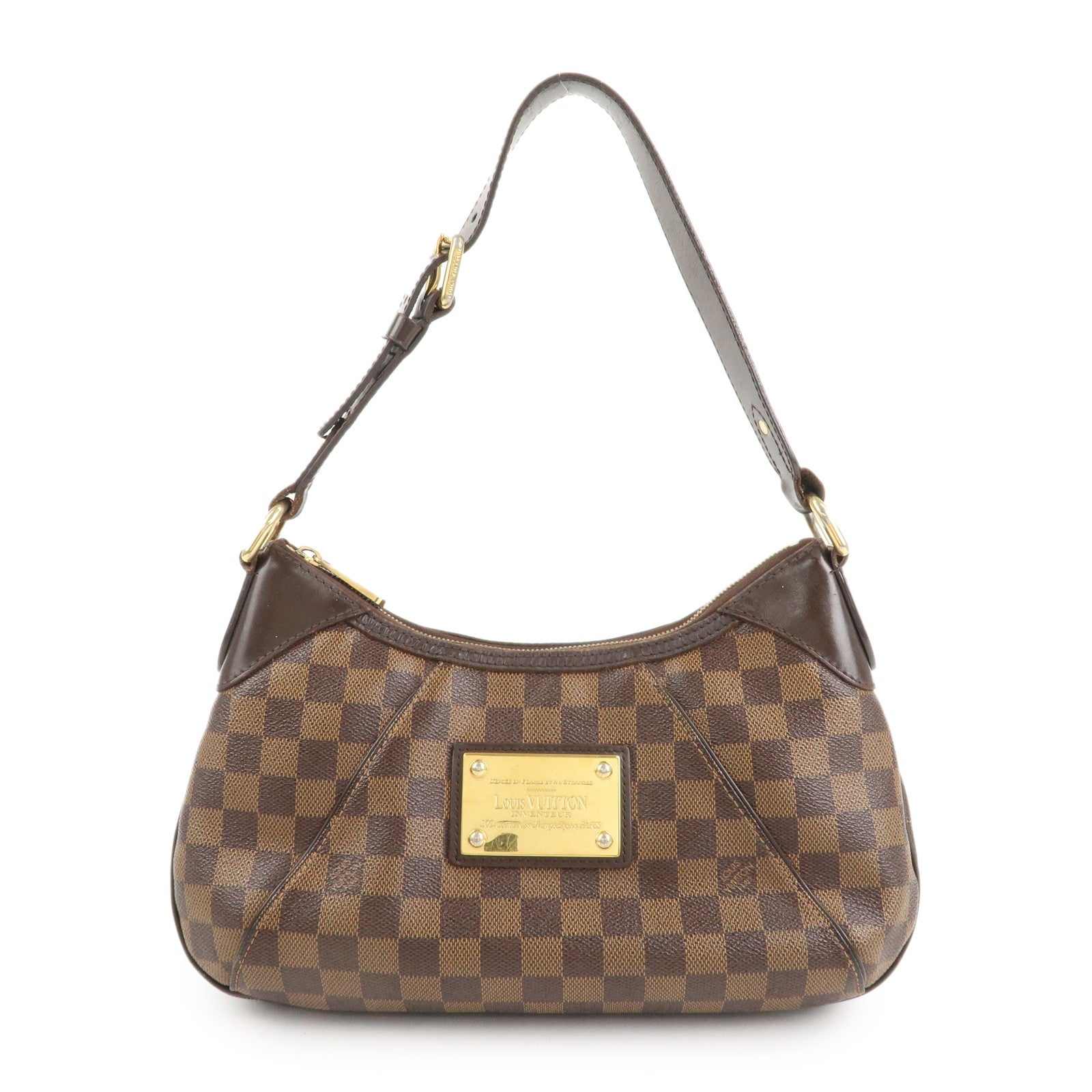 Louis Vuitton Damier Ebene Canvas Thames PM Hand Bag M48180 Used