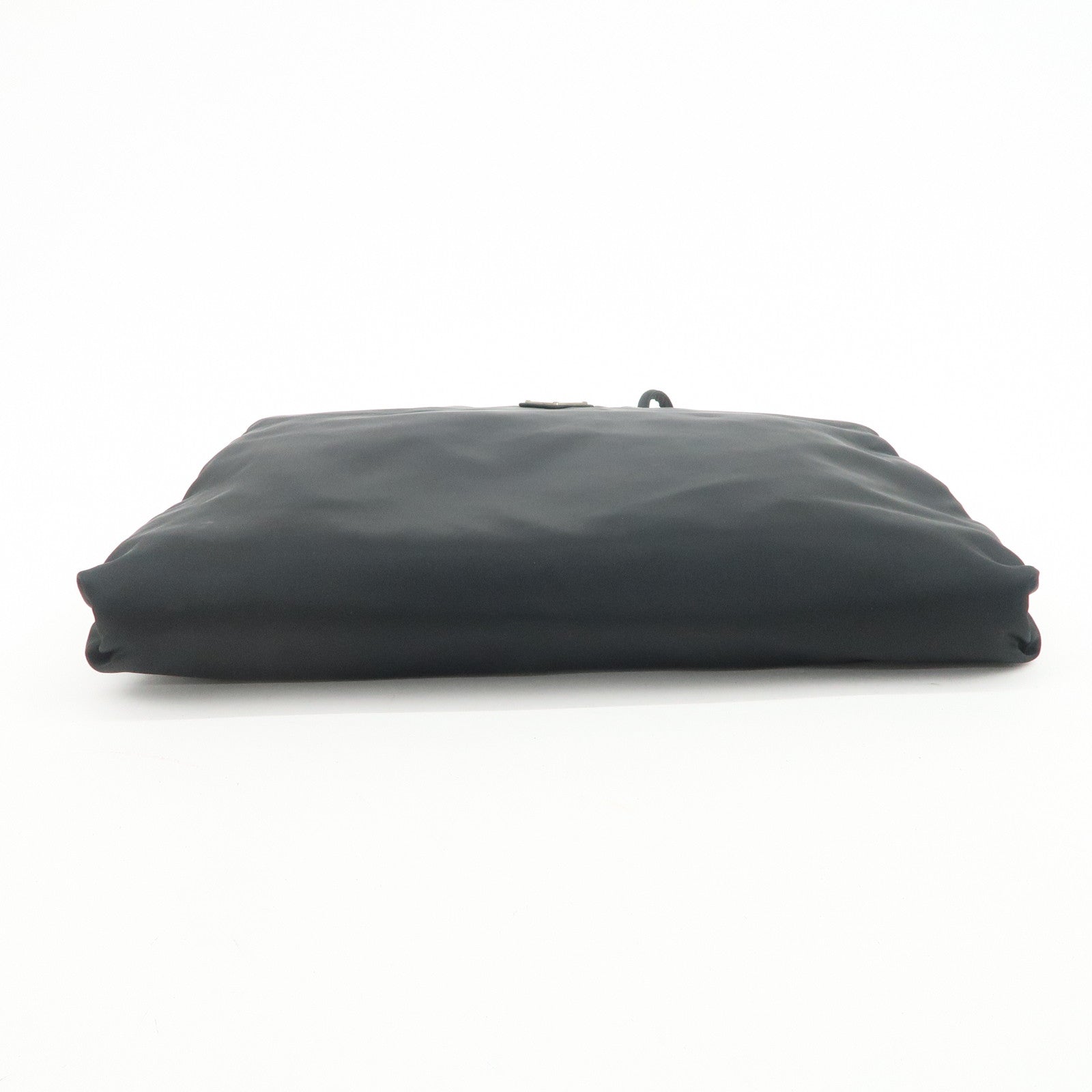 PRADA Triangle Logo Nylon Tote Bag Hand Bag Black B9024