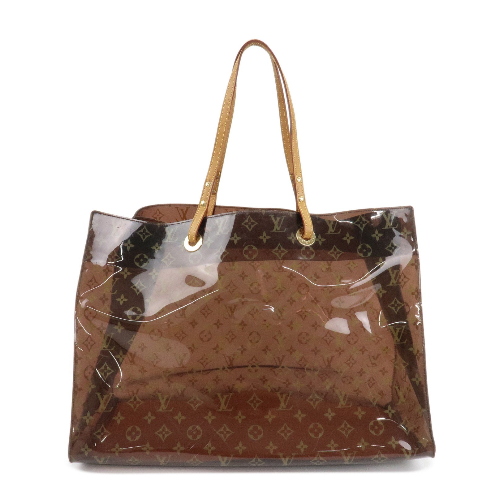 Louis Vuitton Monogram Cabas Cruise Vinyl Tote Bag Brown M50500 Used