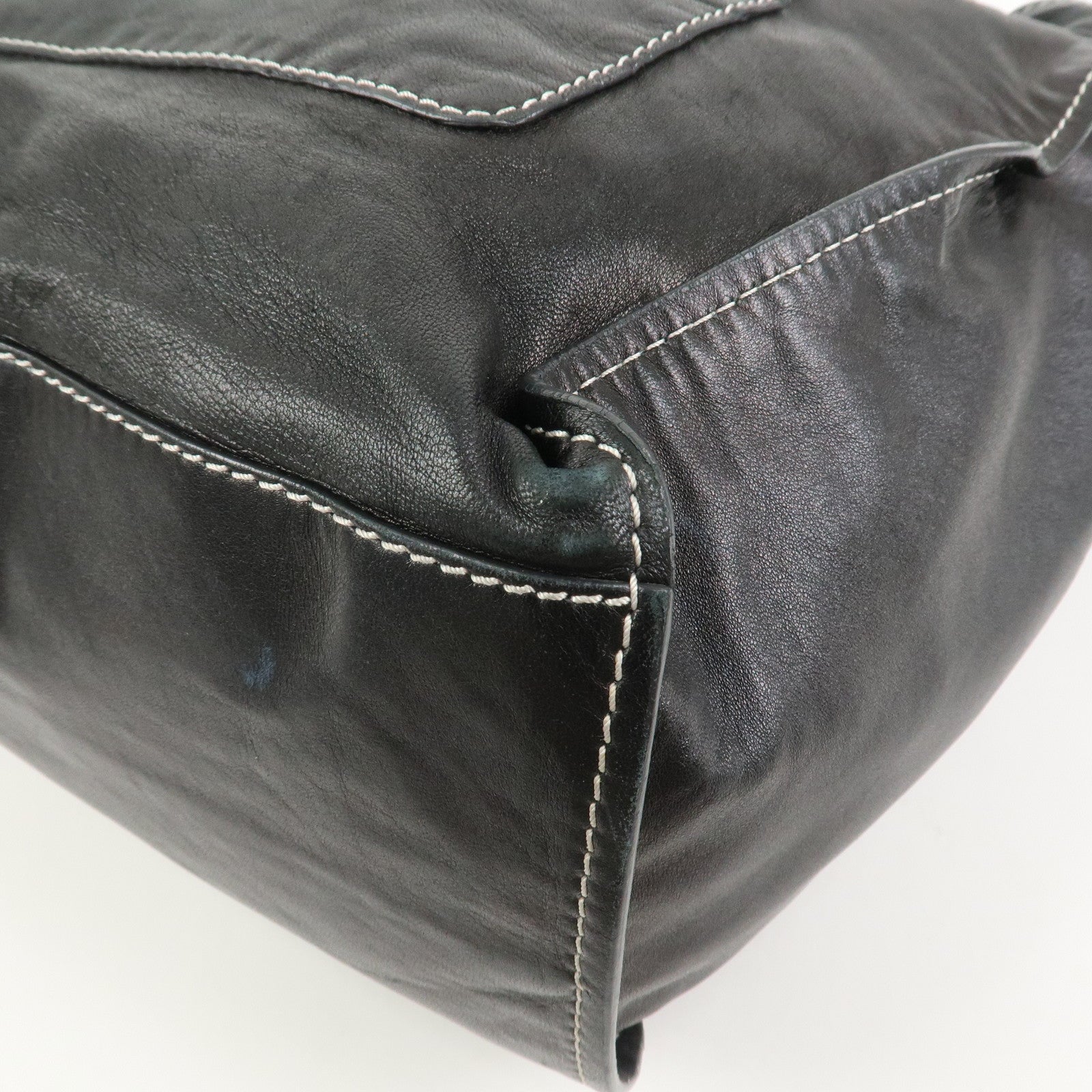 Chloe Patsy Leather Tote Bag Shoulder Bag Studs Black