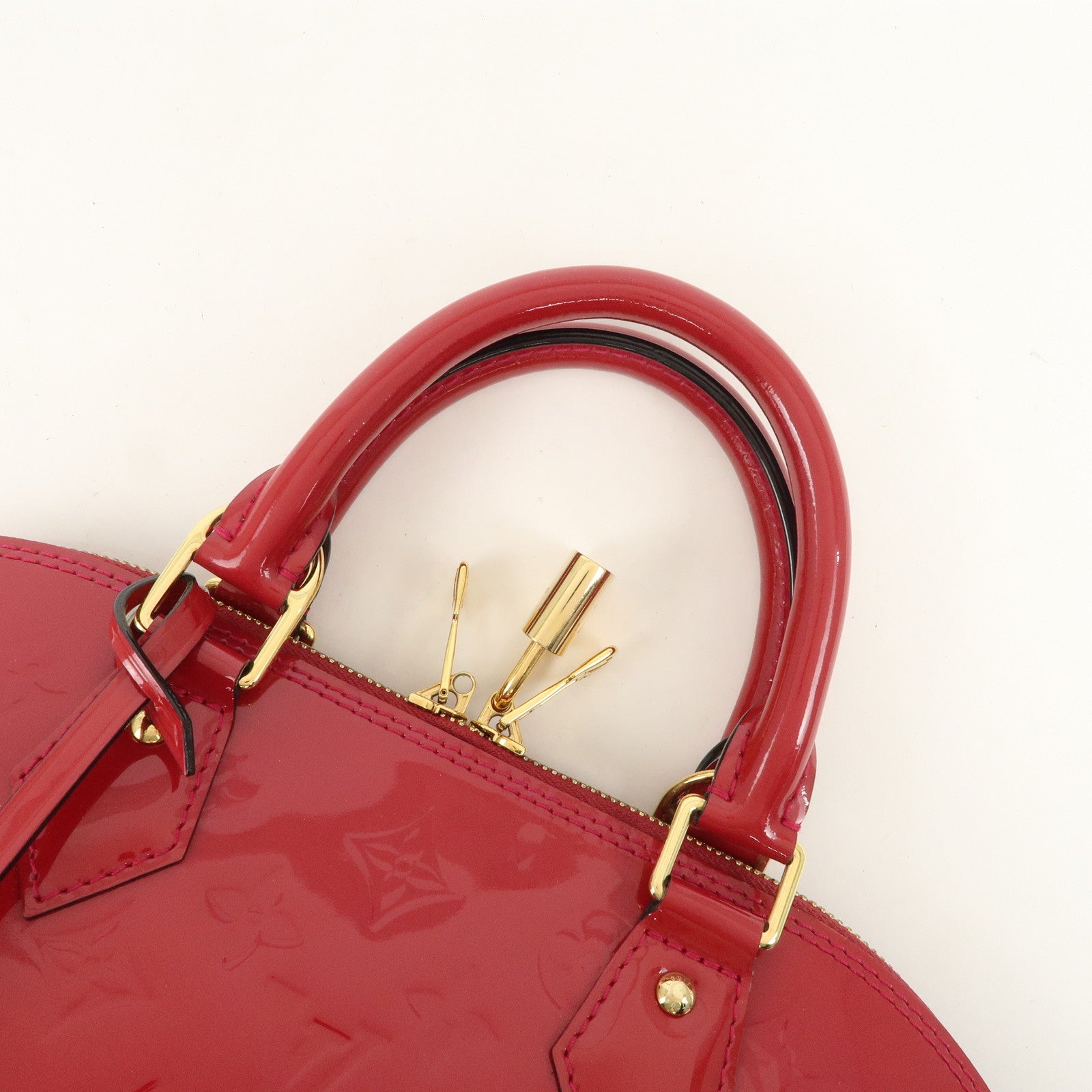 Louis Vuitton Monogram Vernis Alma PM Hand Bag Rose Indien M91770 Used